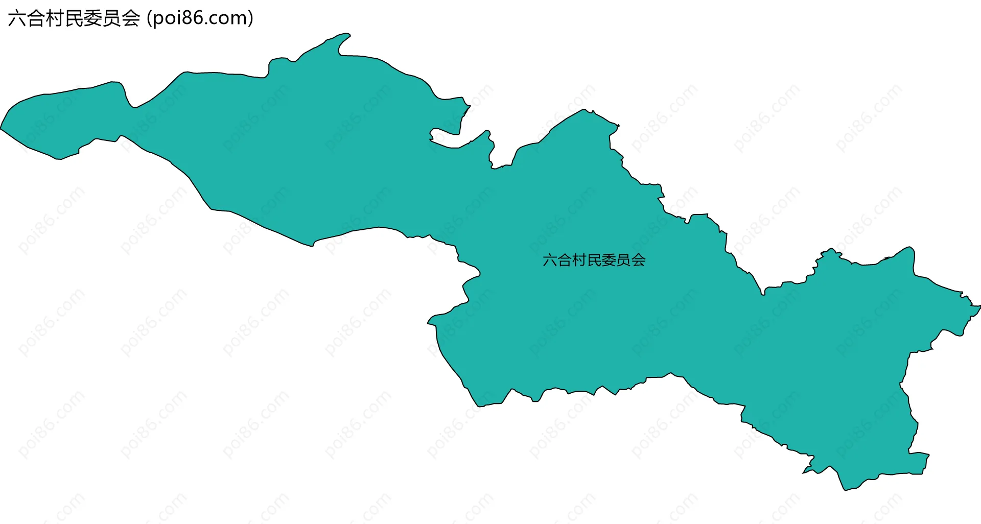 六合村民委员会边界地图