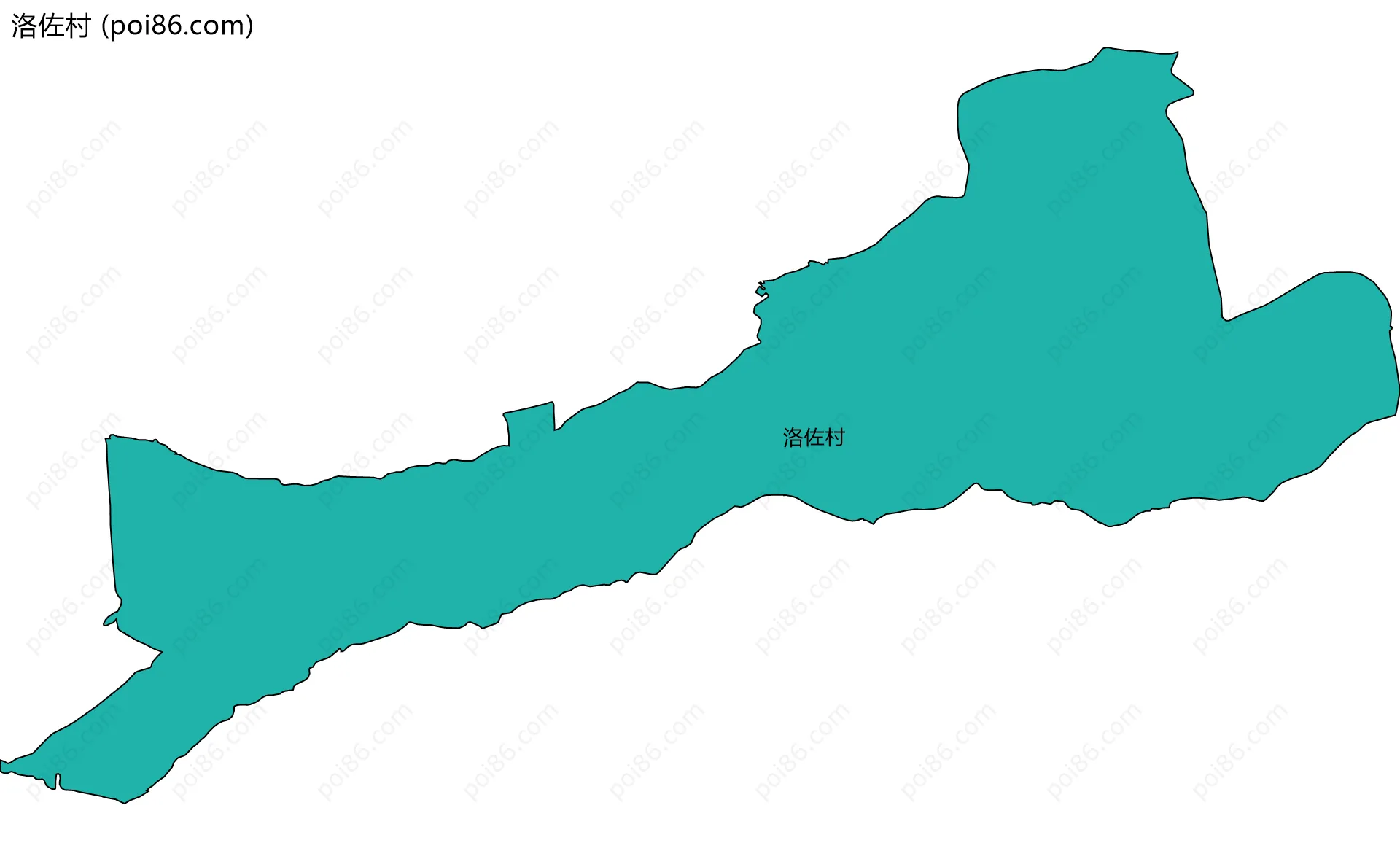 洛佐村边界地图