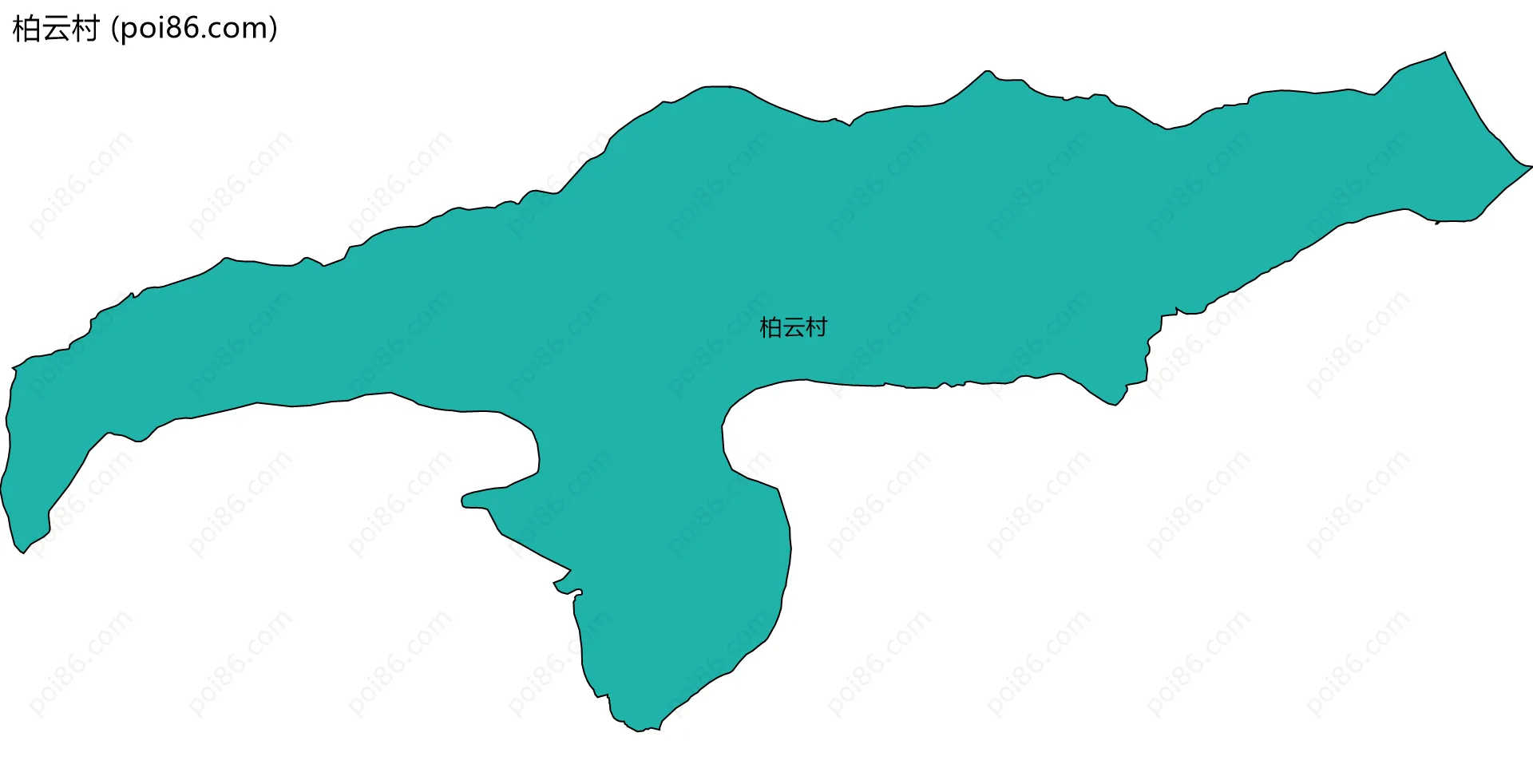 柏云村边界地图