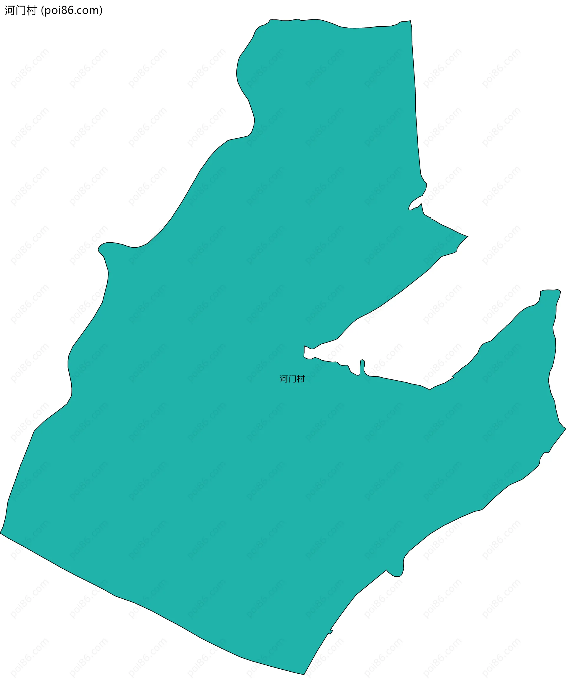 河门村边界地图