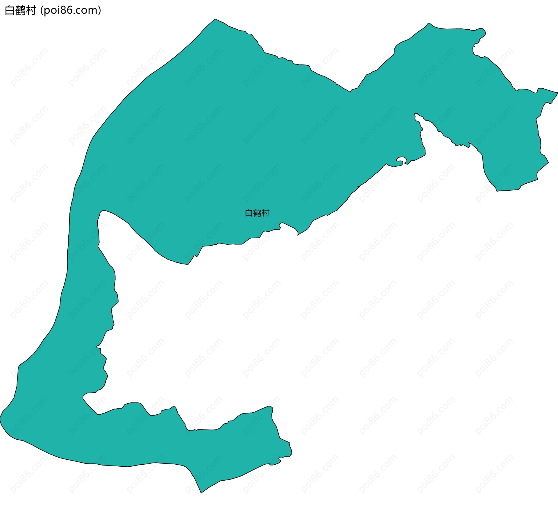 白鹤村边界地图