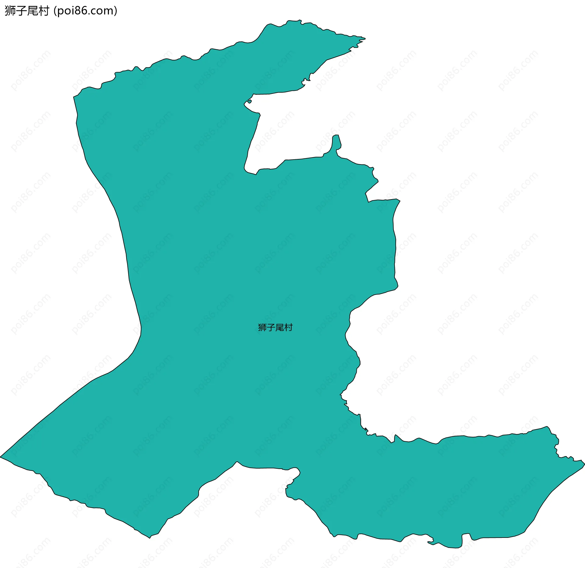 狮子尾村边界地图