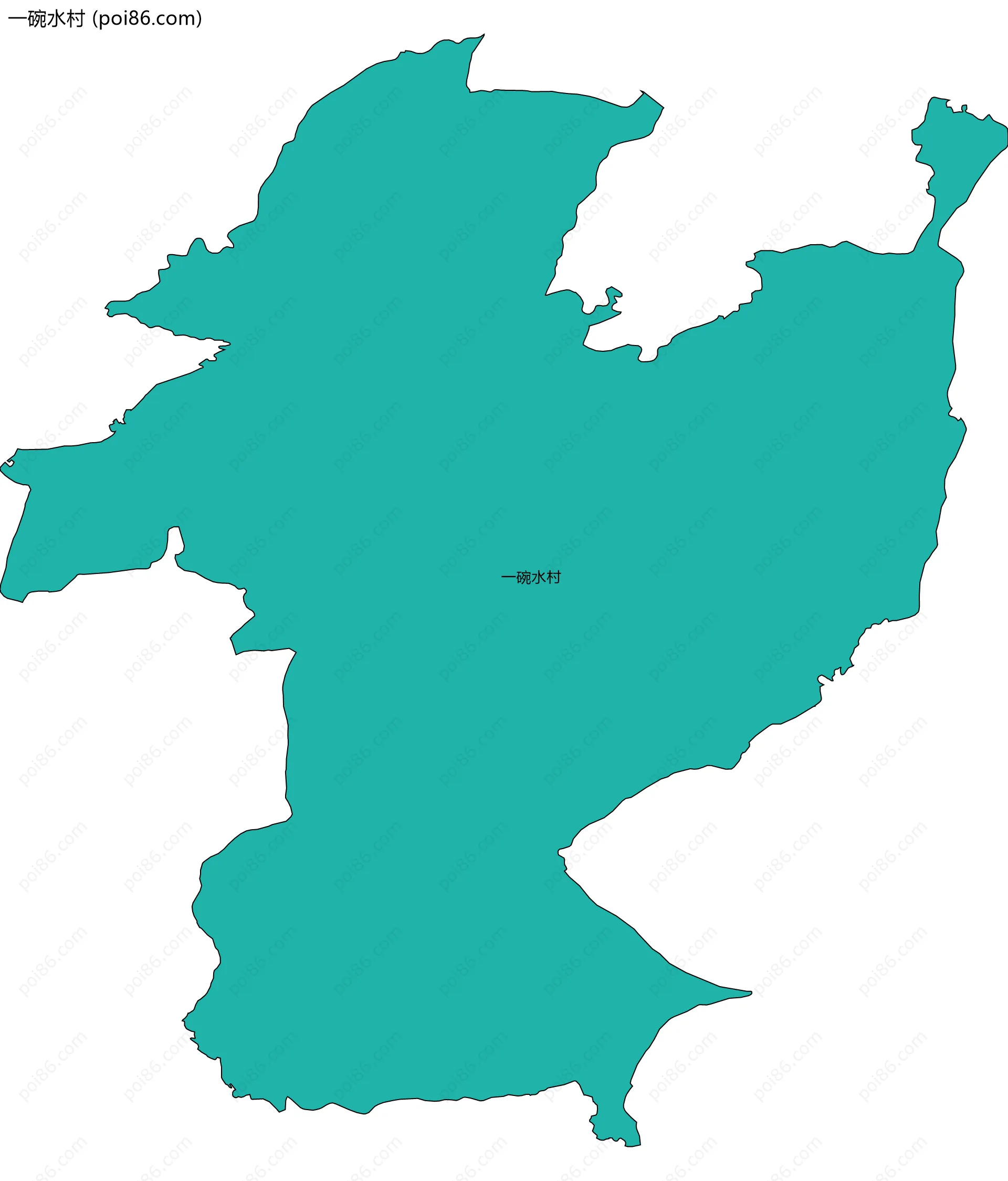 一碗水村边界地图