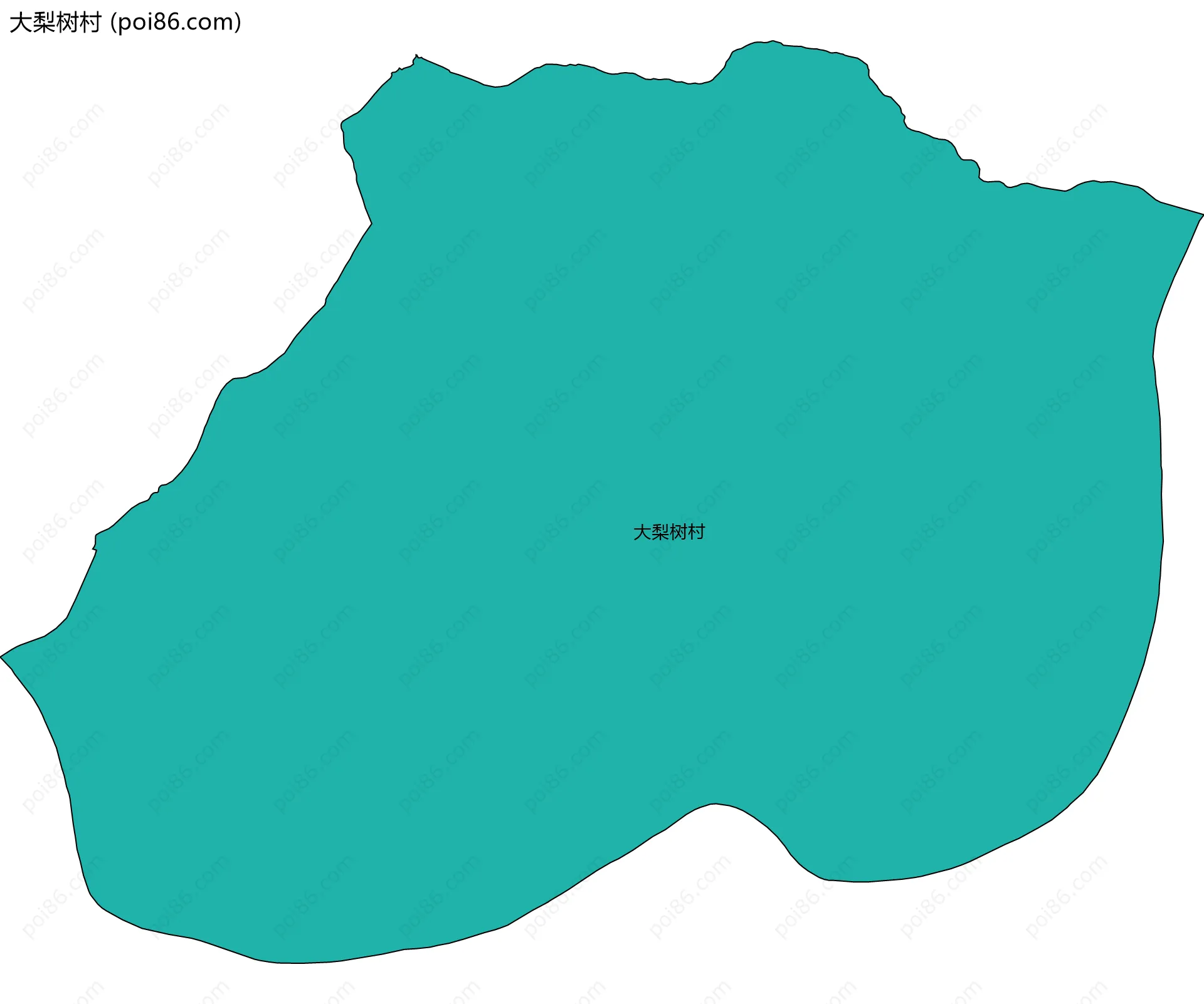 大梨树村边界地图