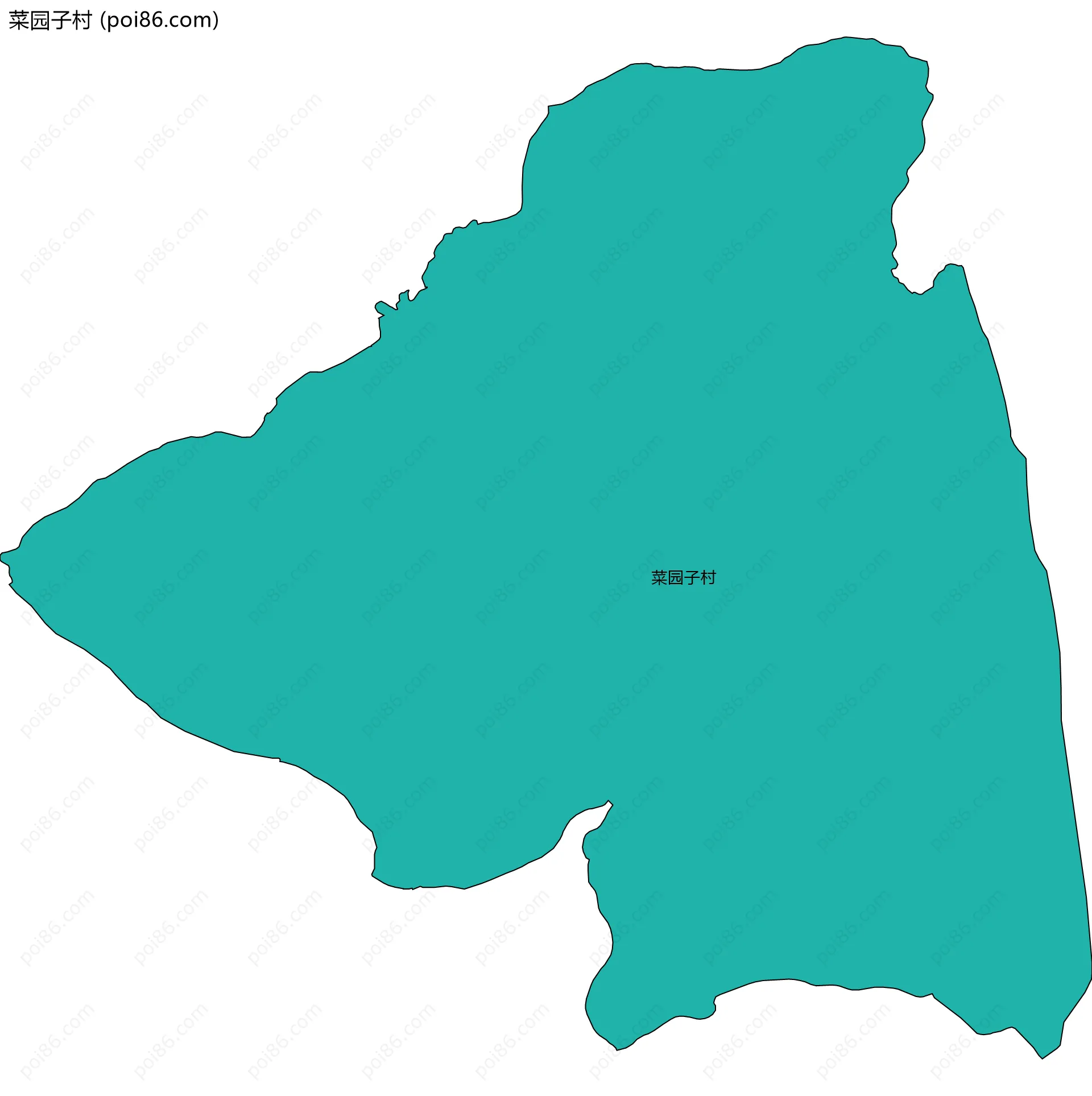 菜园子村边界地图