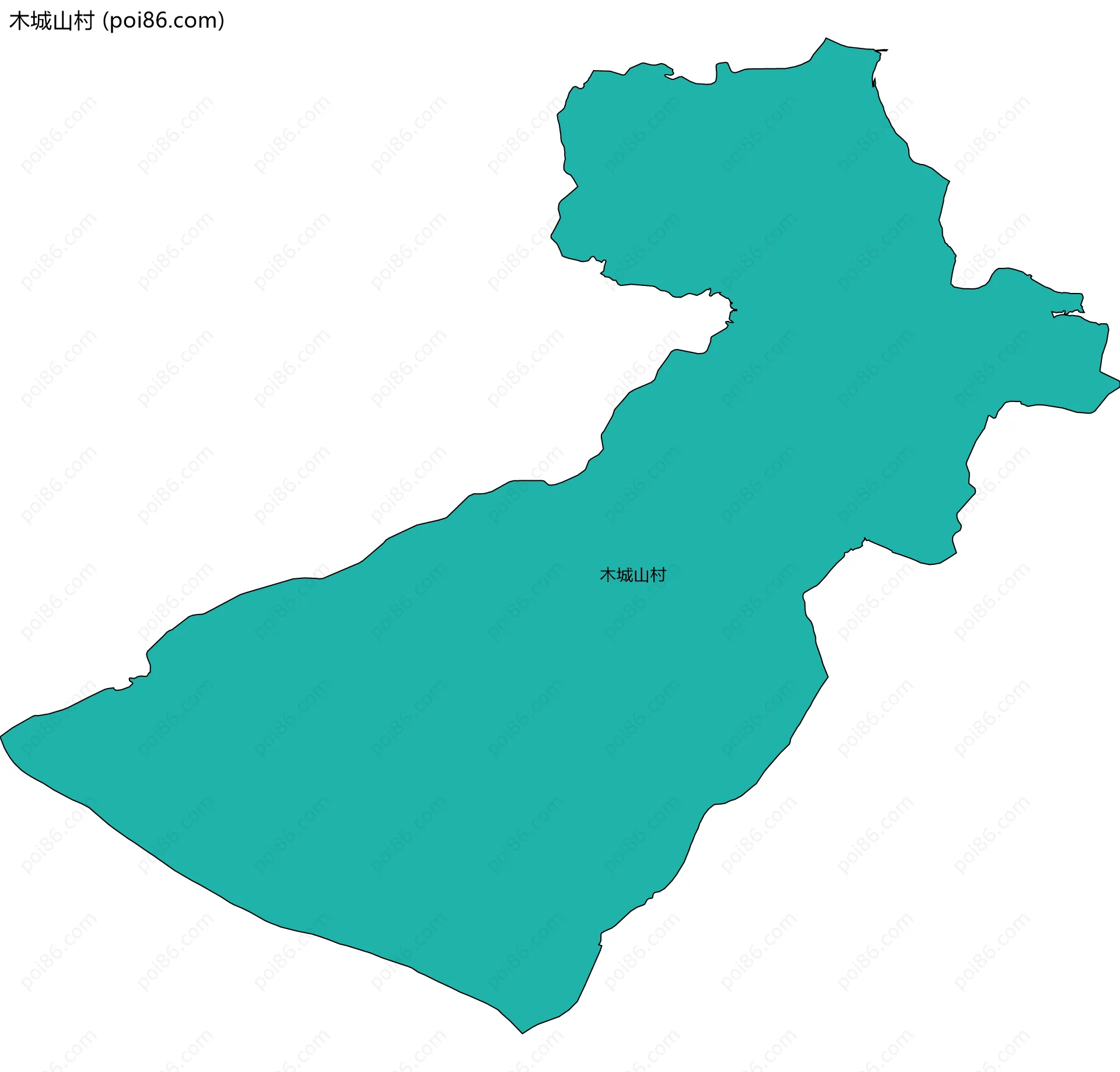 木城山村边界地图
