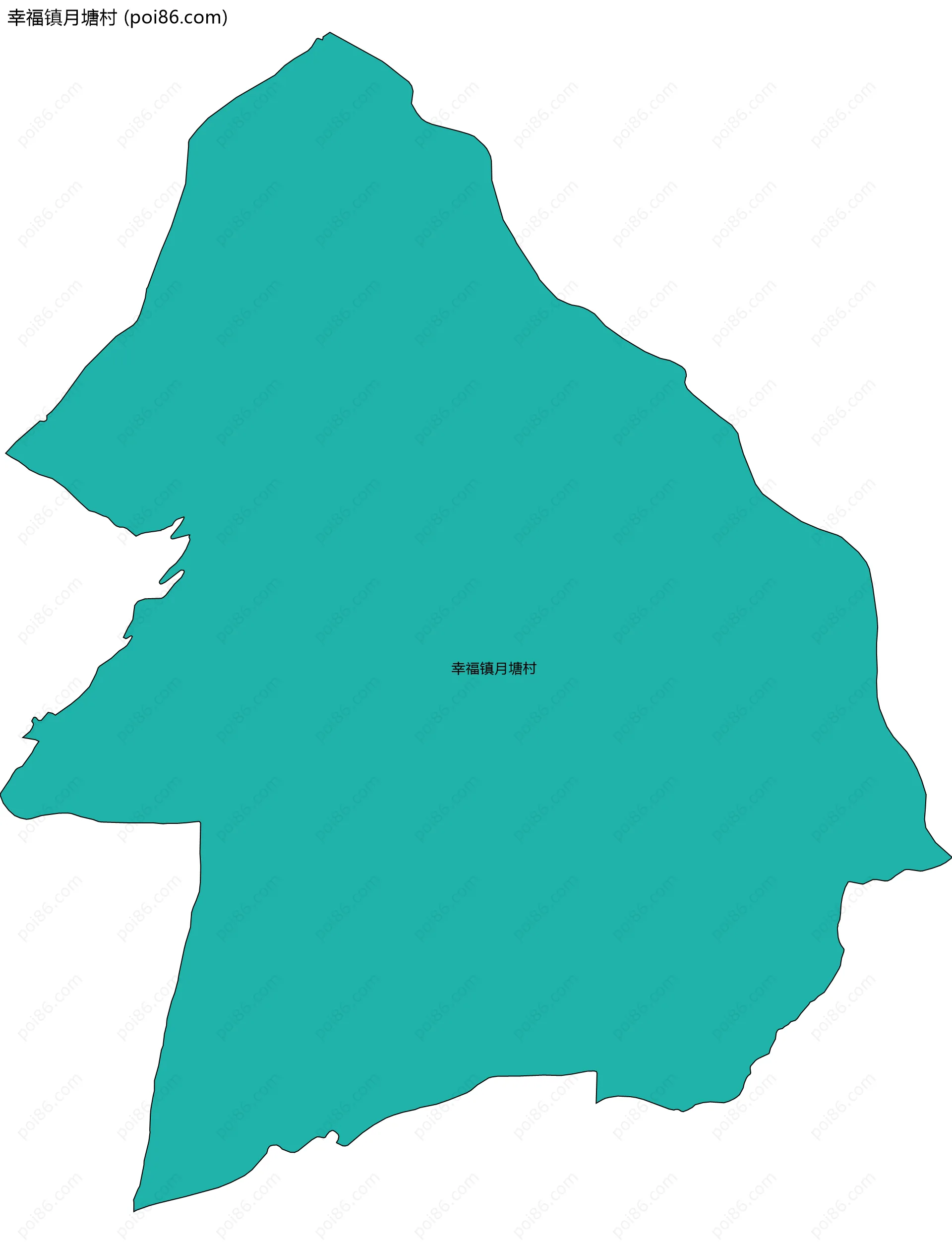 幸福镇月塘村边界地图