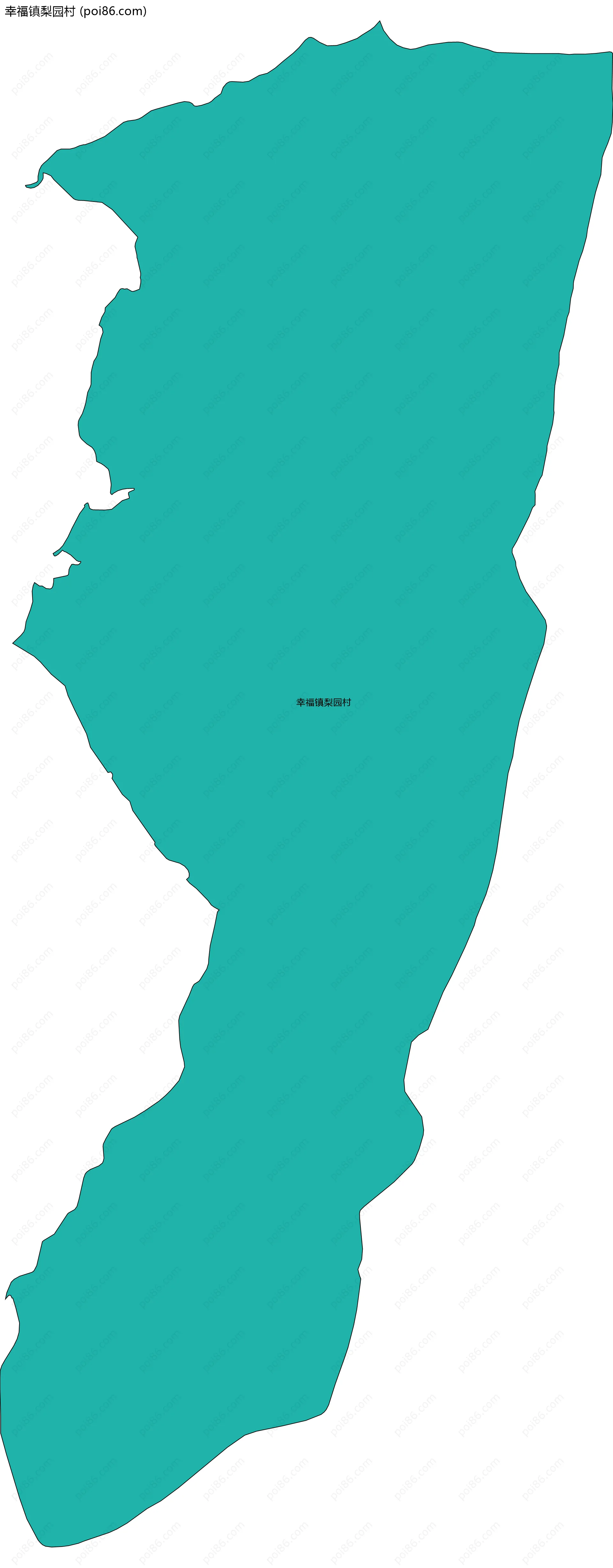 幸福镇梨园村边界地图