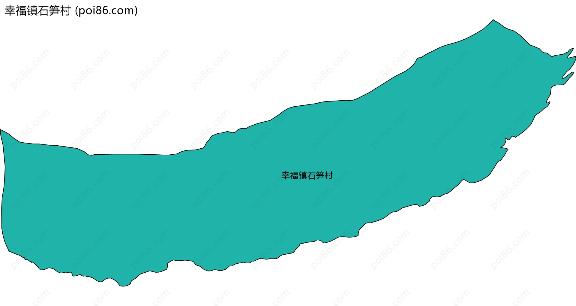 幸福镇石笋村边界地图
