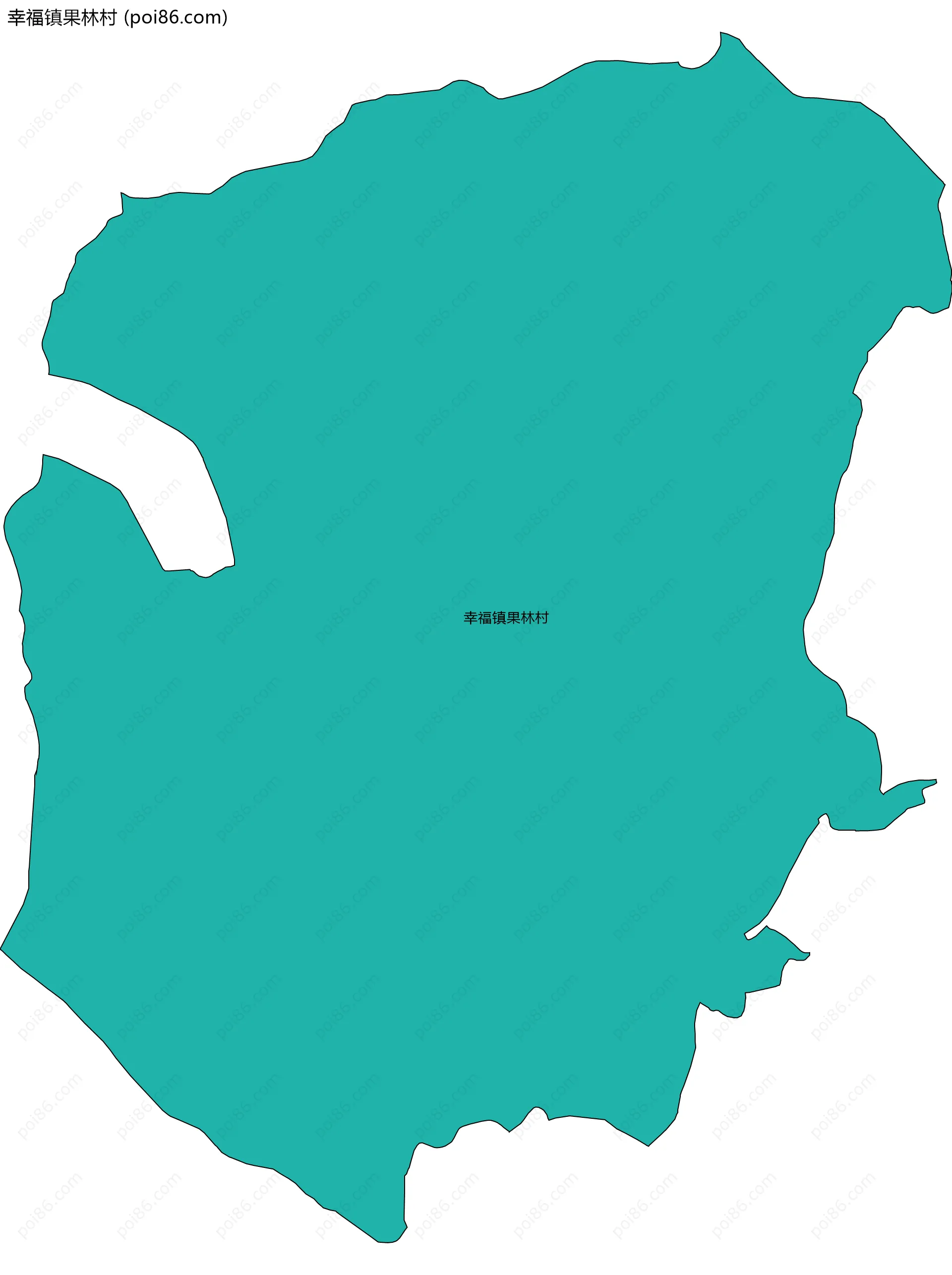 幸福镇果林村边界地图