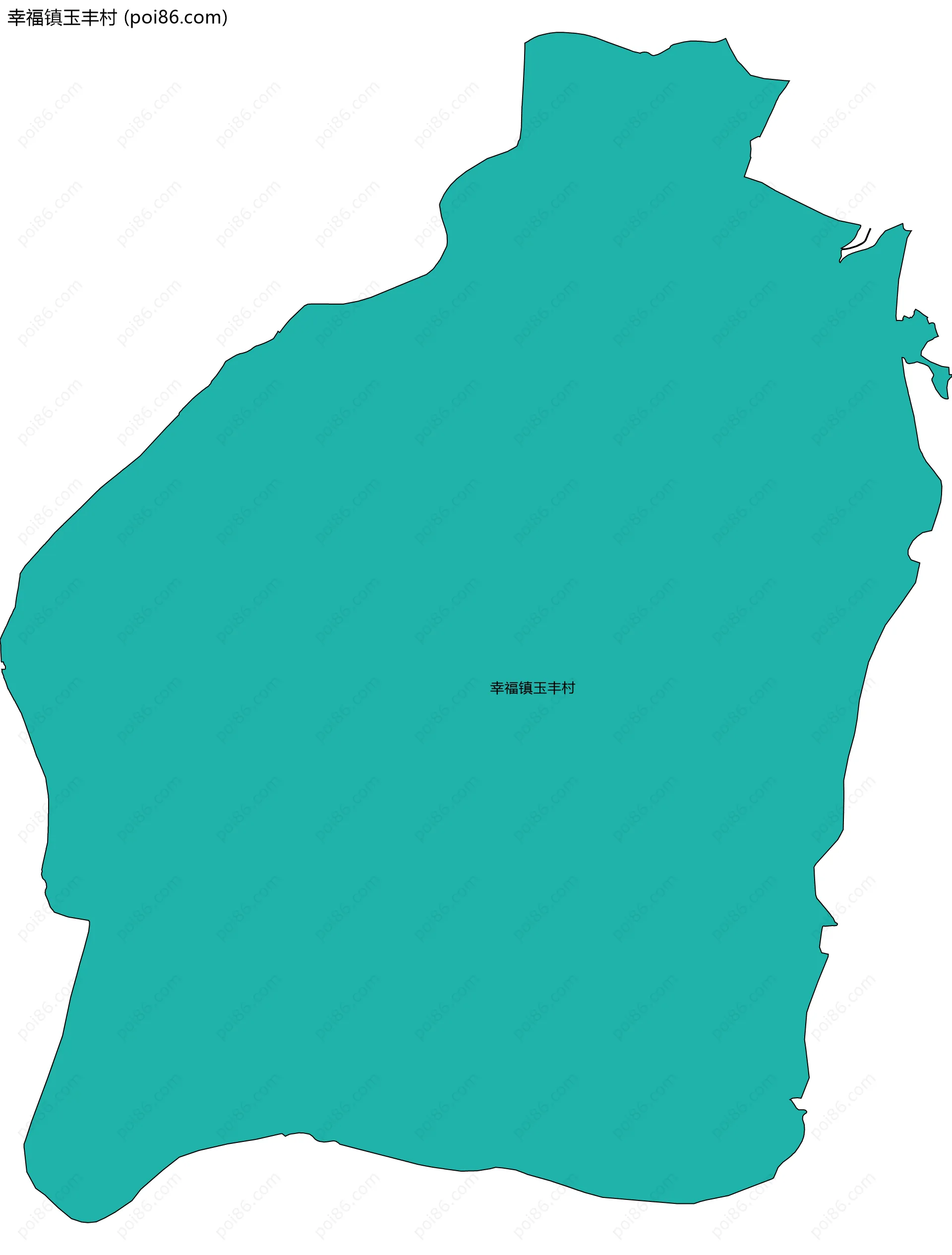 幸福镇玉丰村边界地图