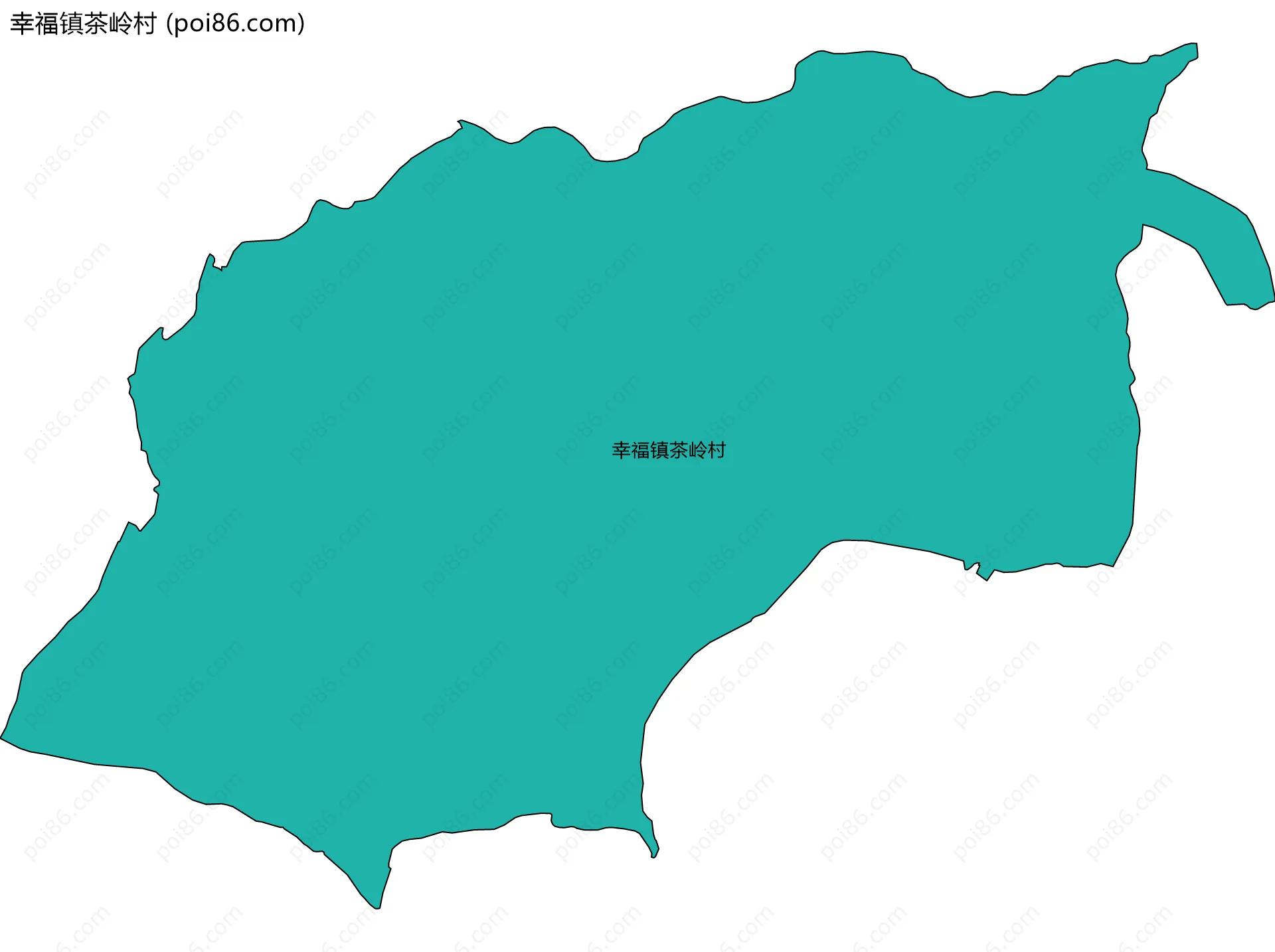 幸福镇茶岭村边界地图