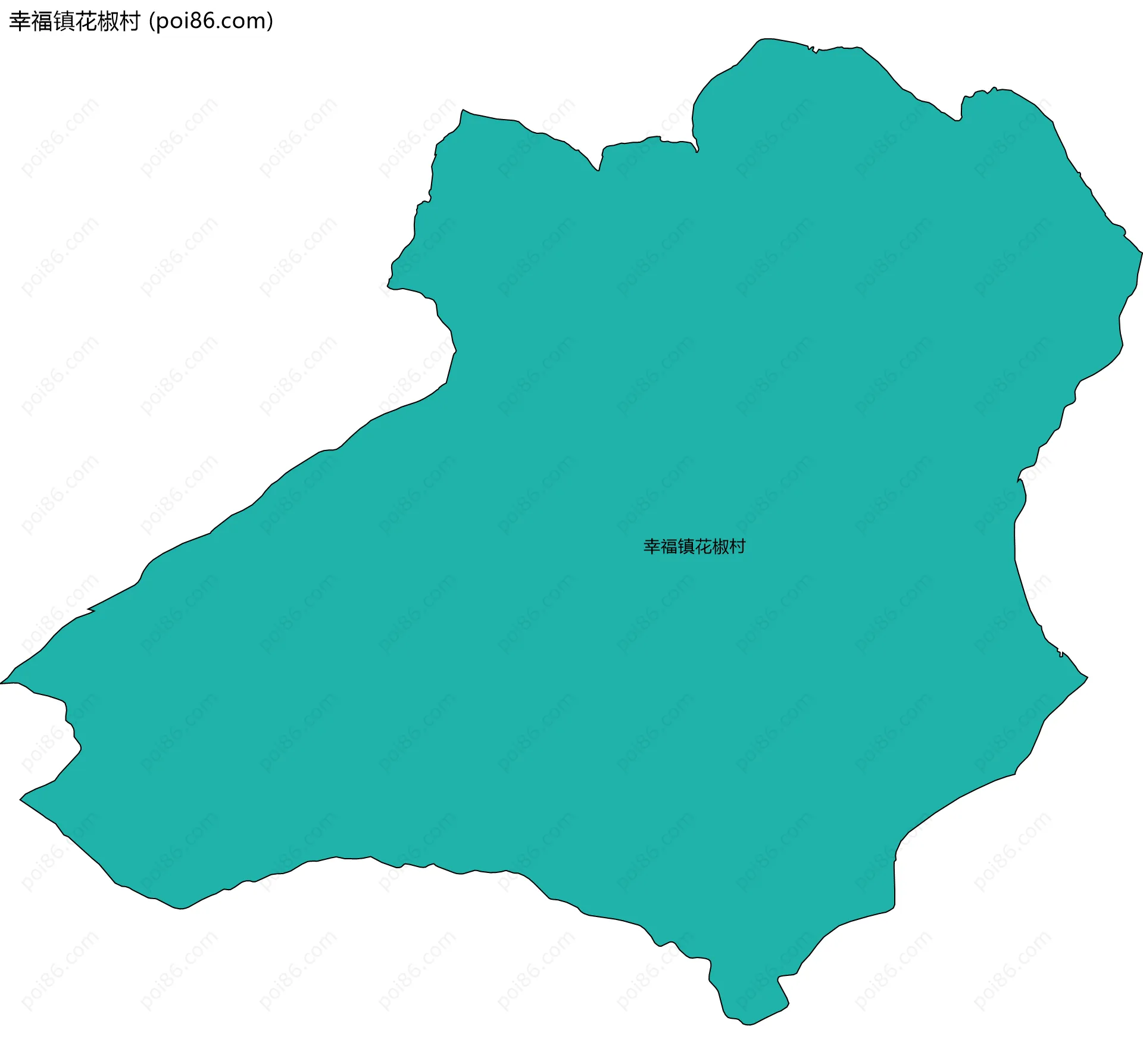 幸福镇花椒村边界地图