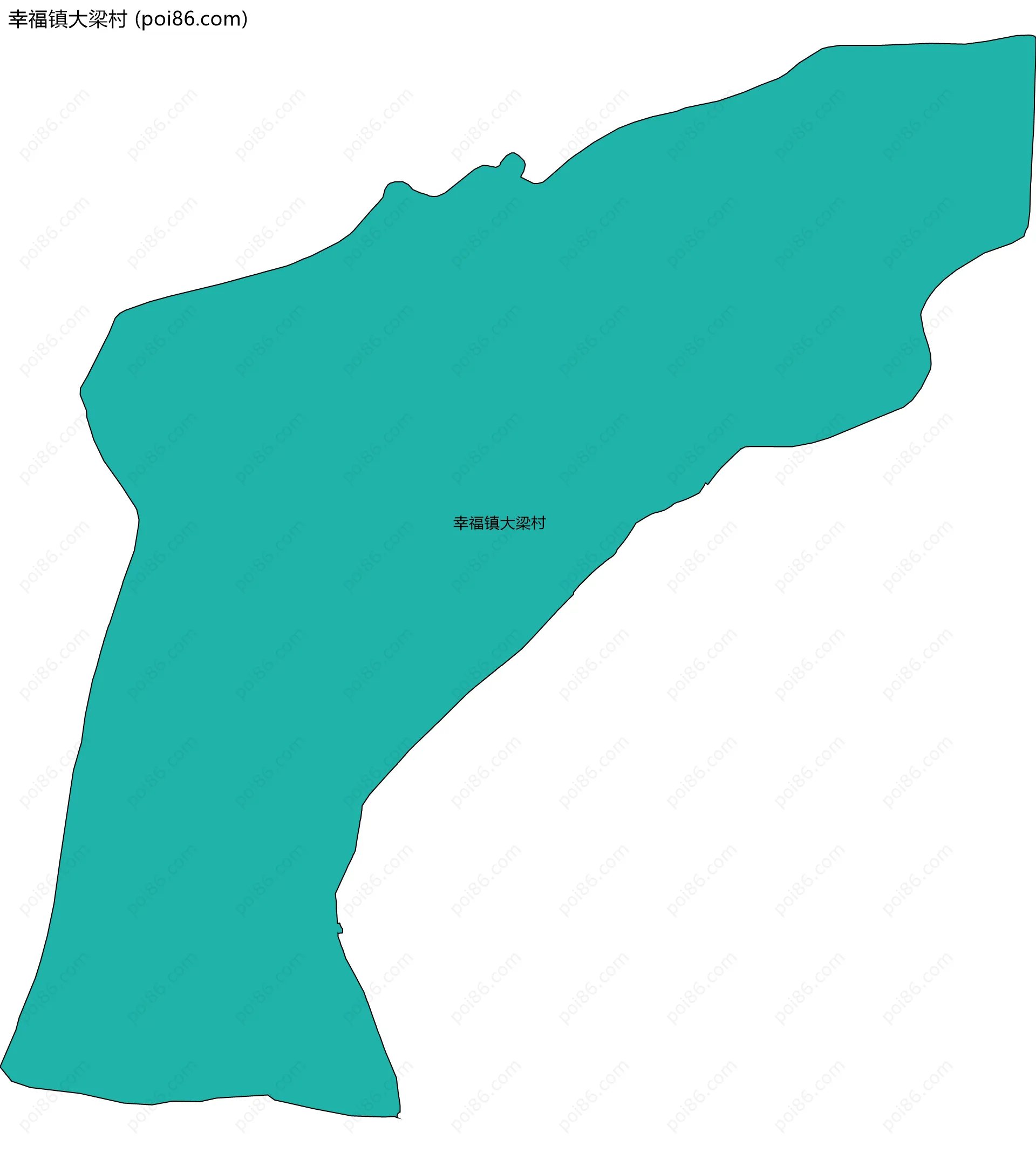 幸福镇大梁村边界地图