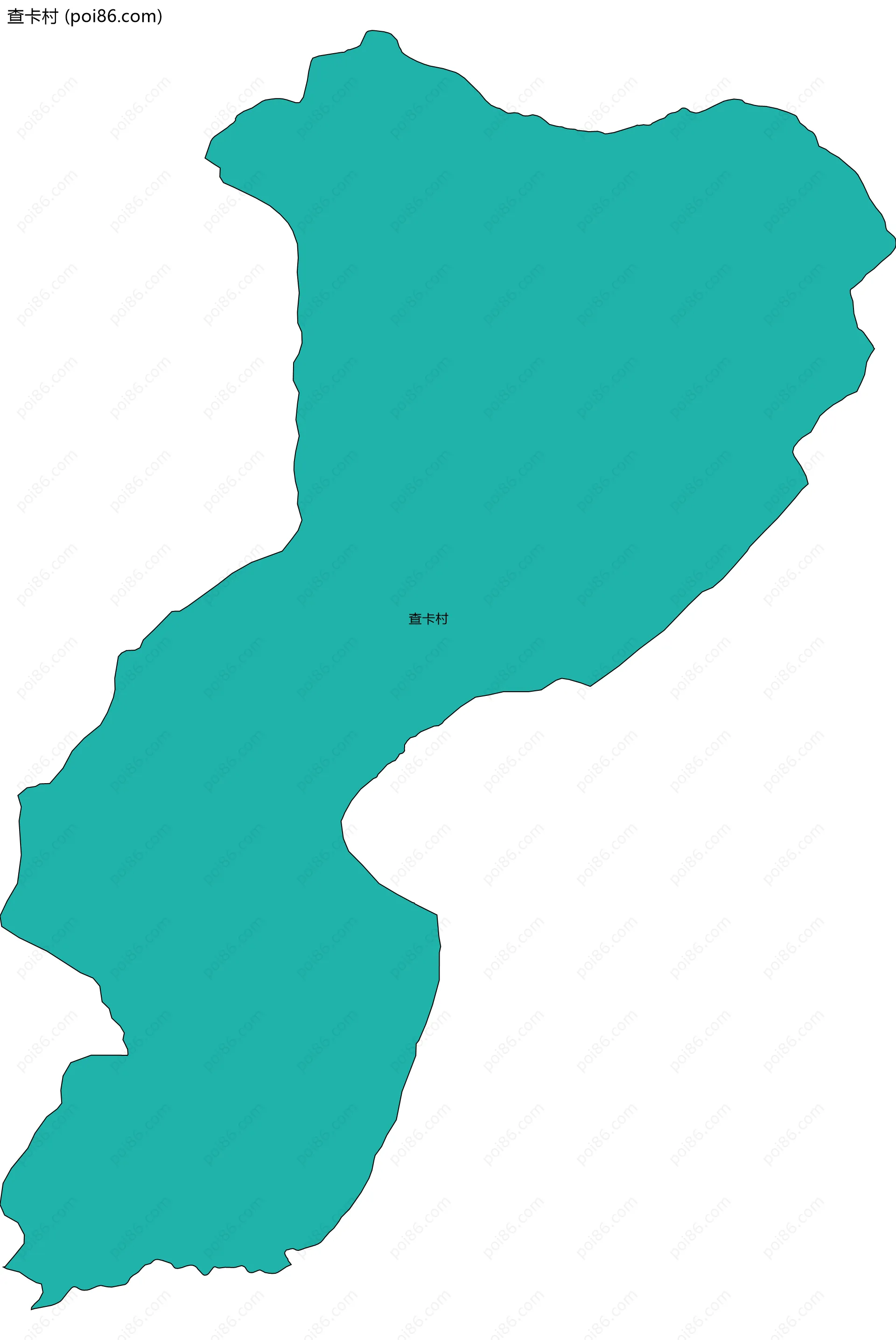 查卡村边界地图