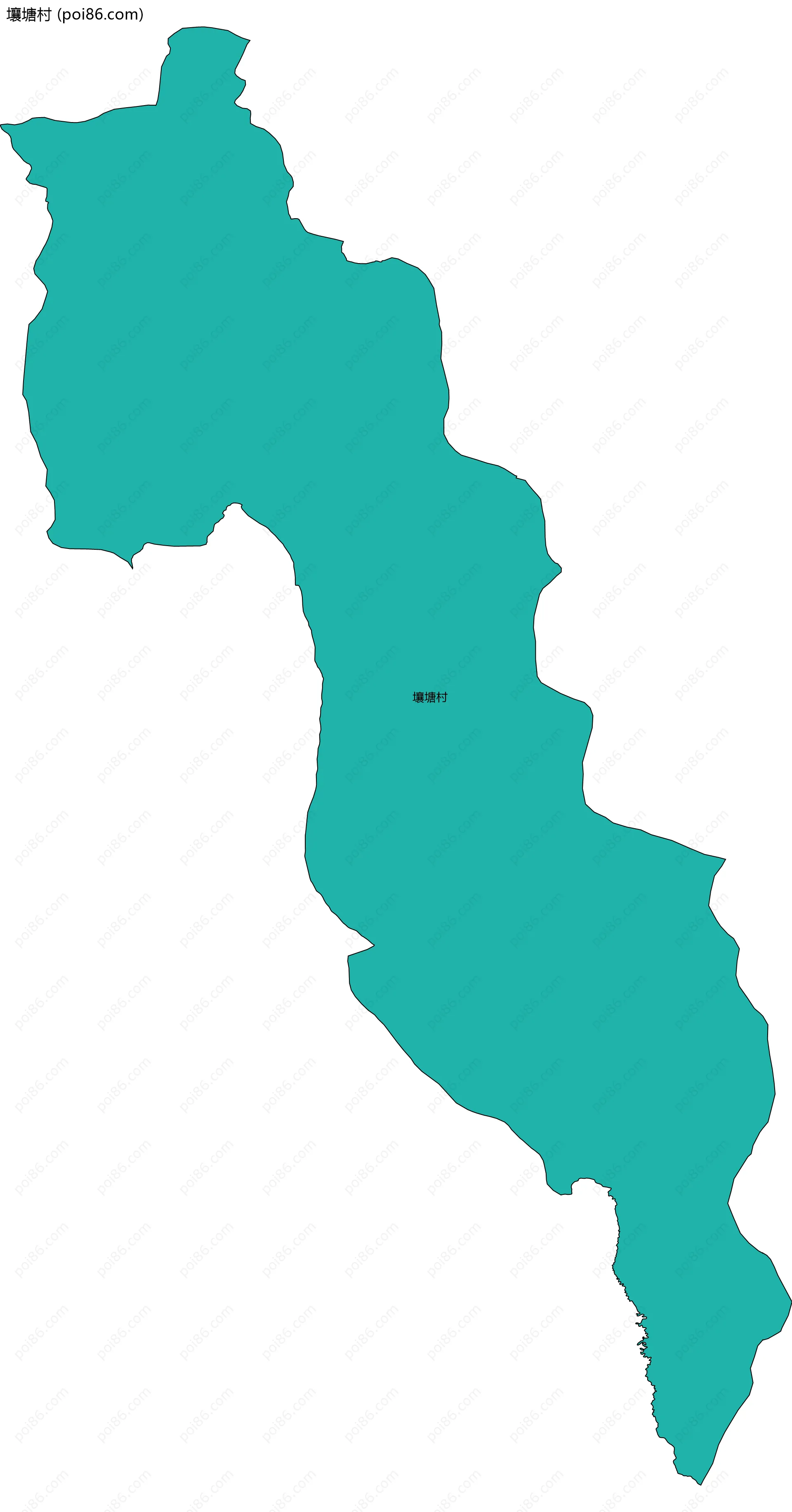 壤塘村边界地图