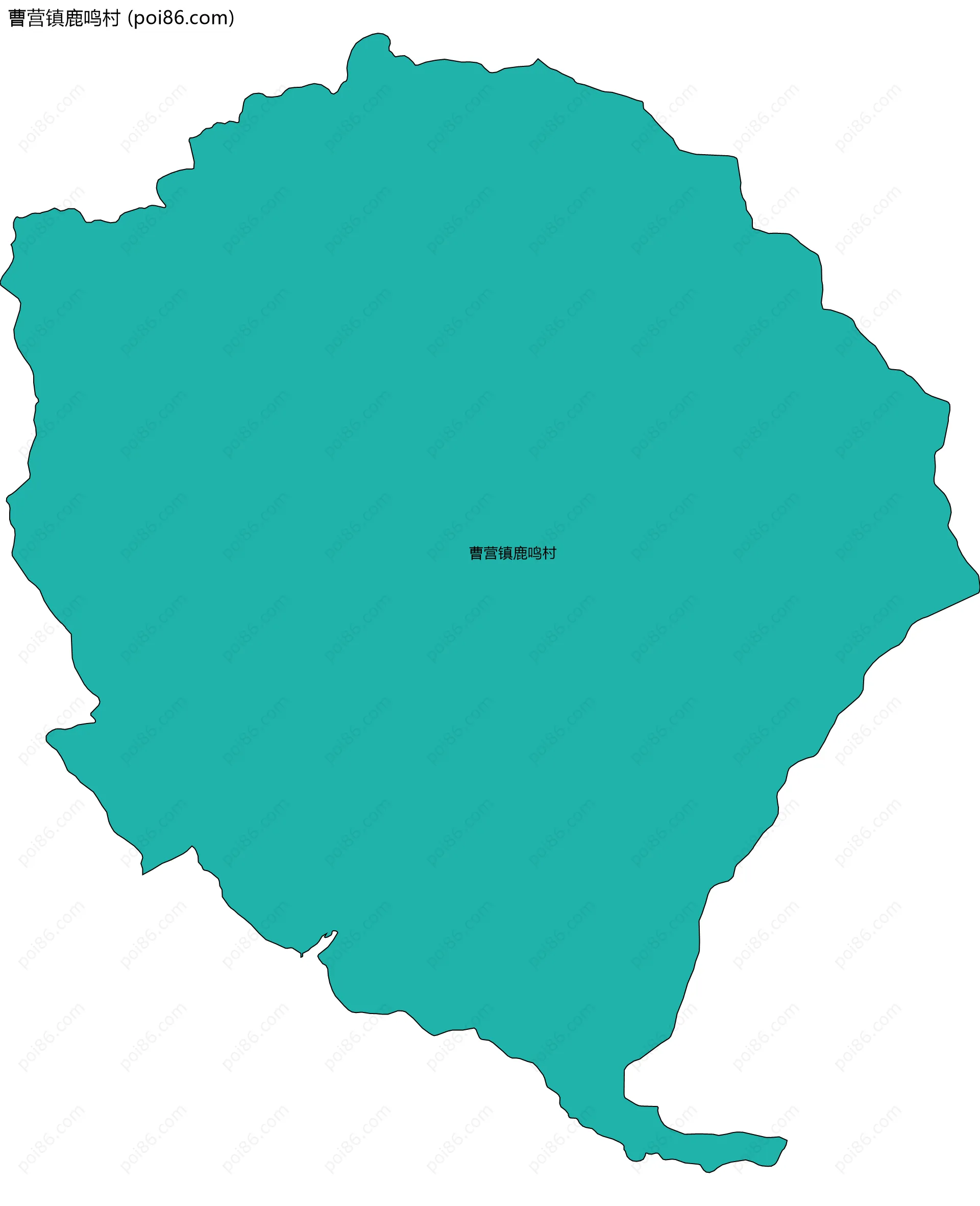 曹营镇鹿鸣村边界地图