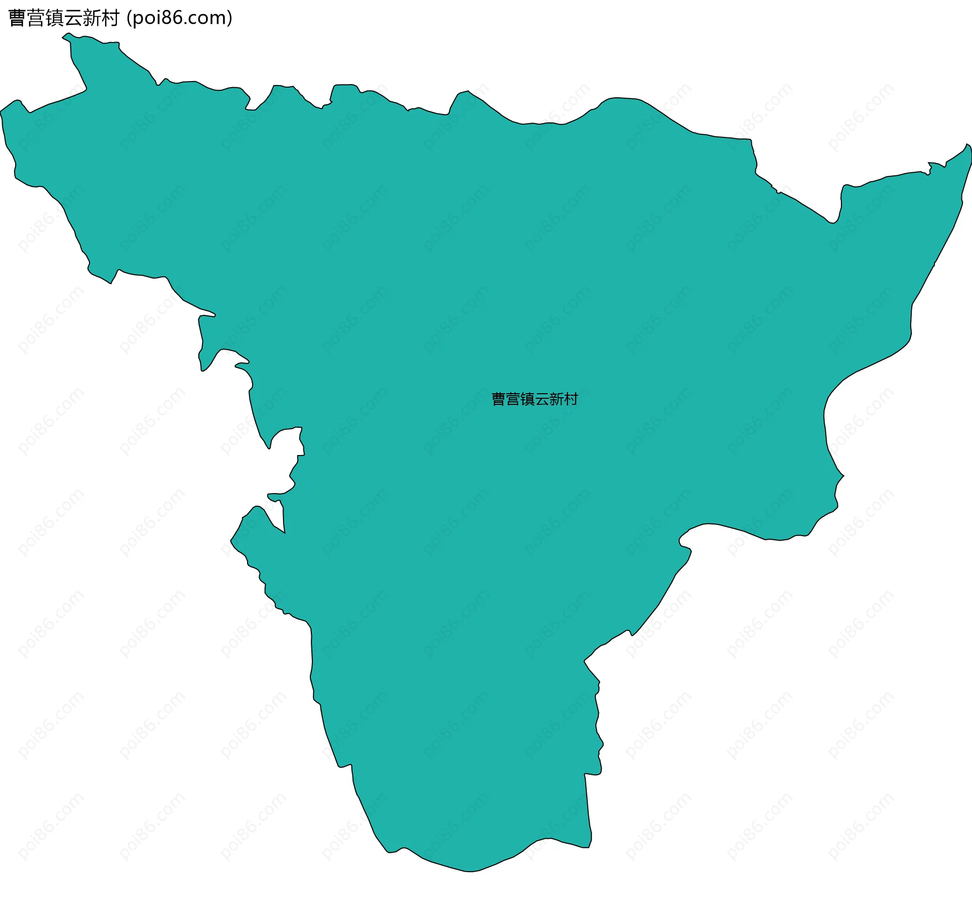 曹营镇云新村边界地图
