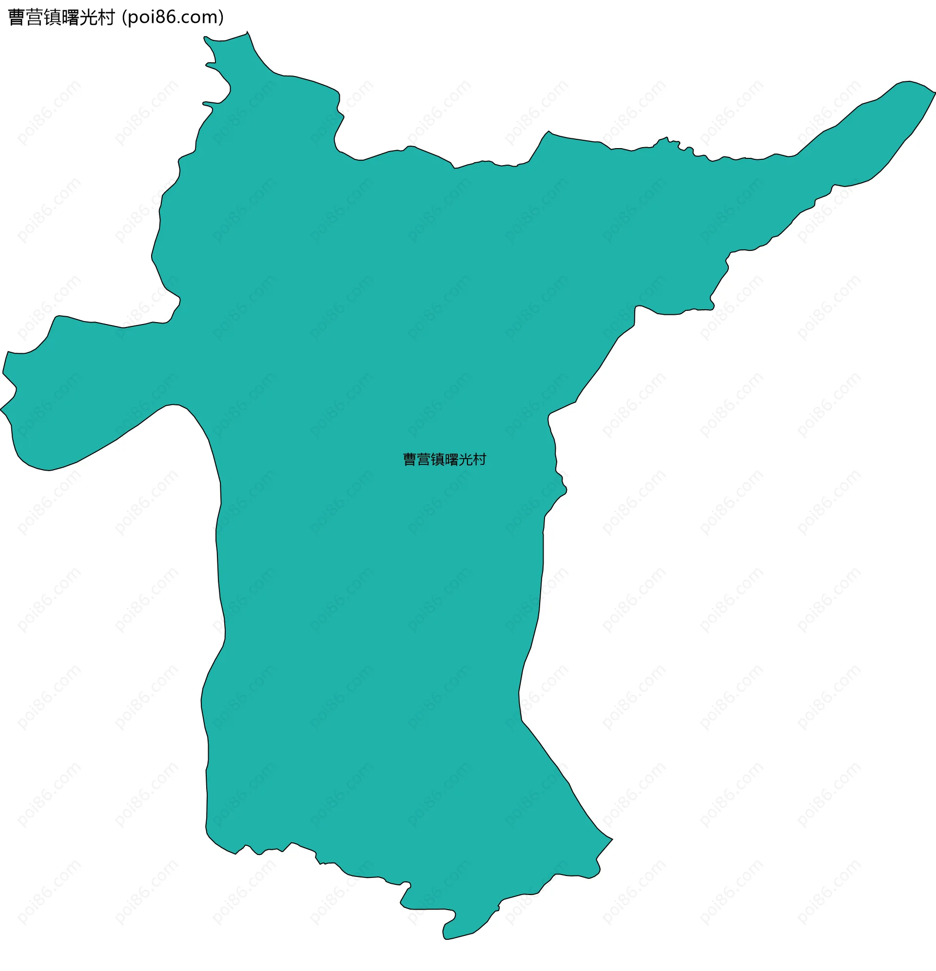 曹营镇曙光村边界地图