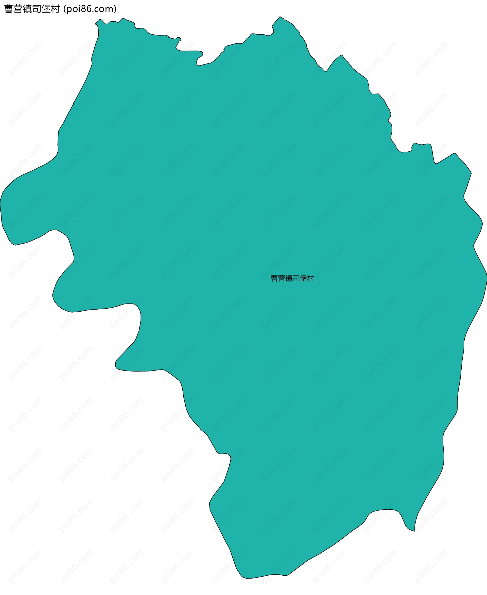 曹营镇司堡村边界地图