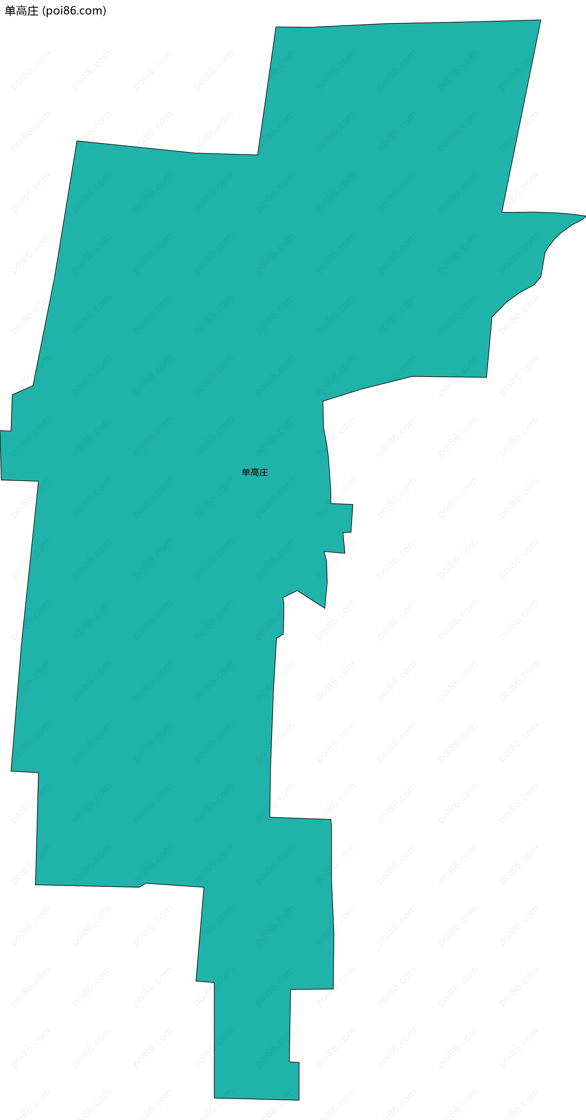 单高庄边界地图