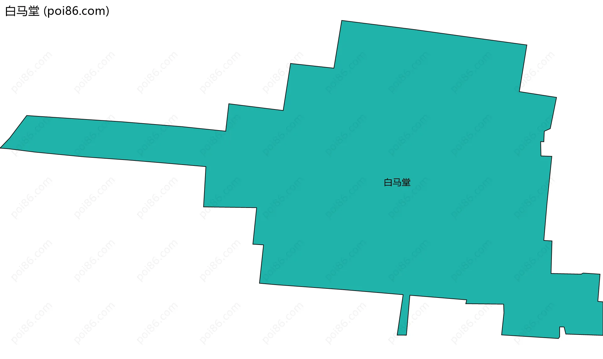 白马堂边界地图