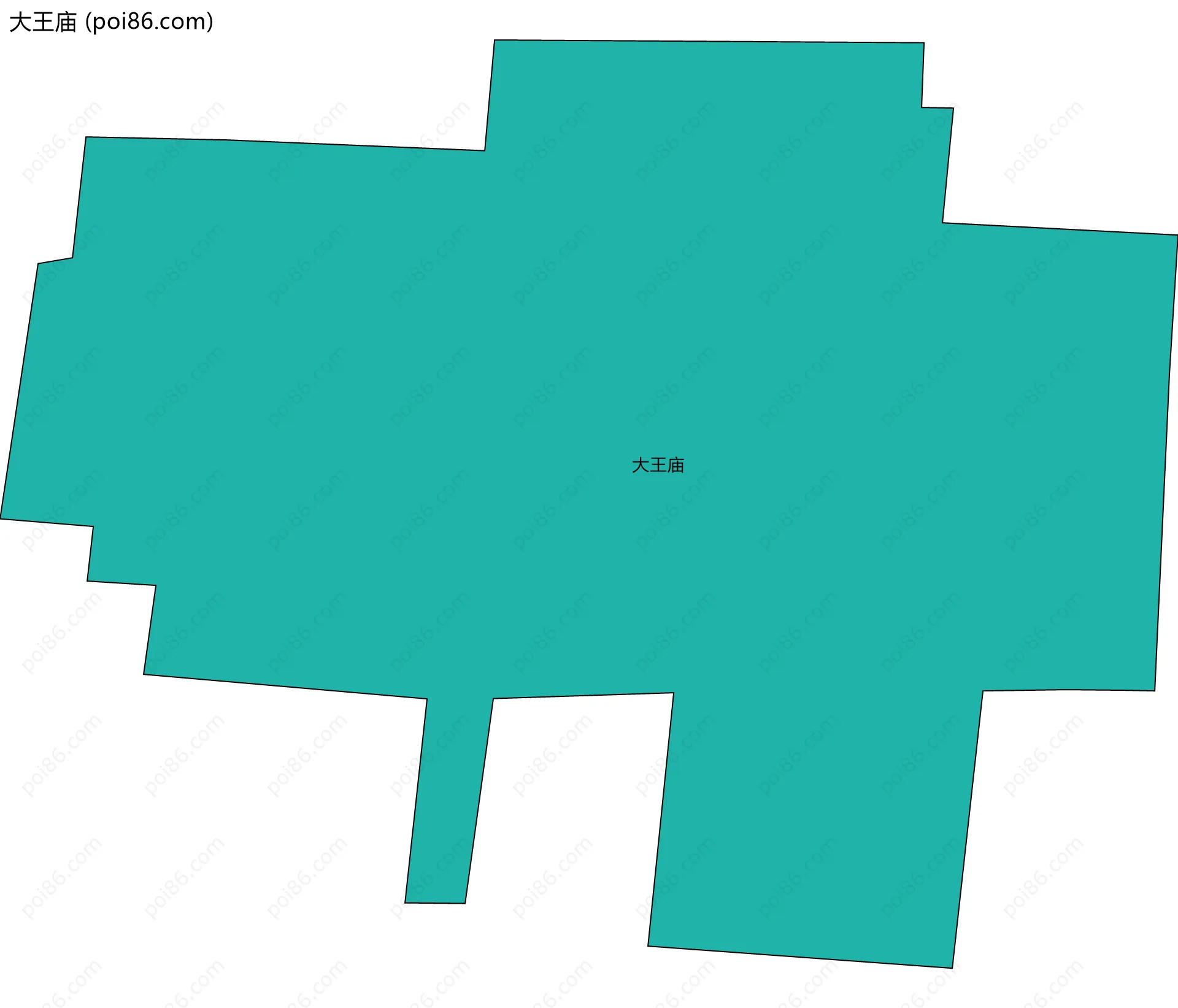 大王庙边界地图