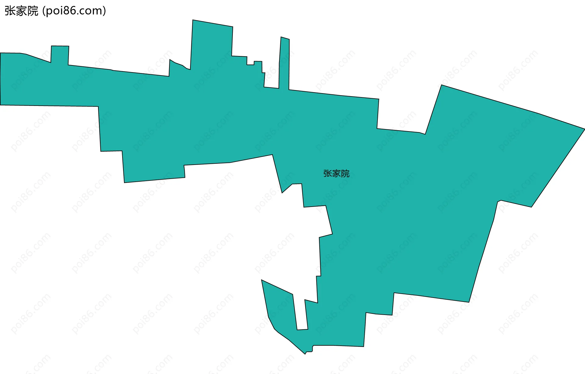 张家院边界地图