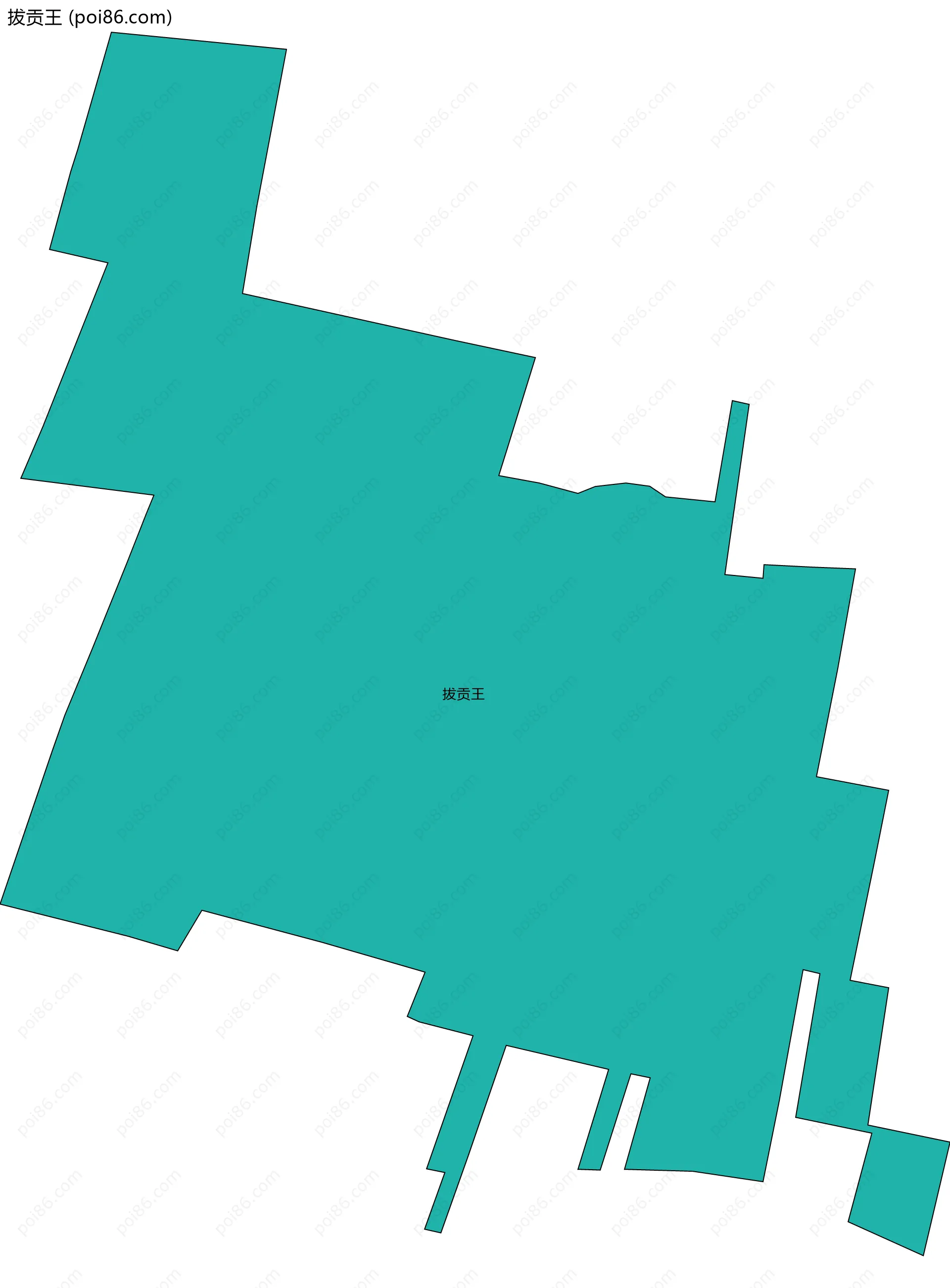 拔贡王边界地图