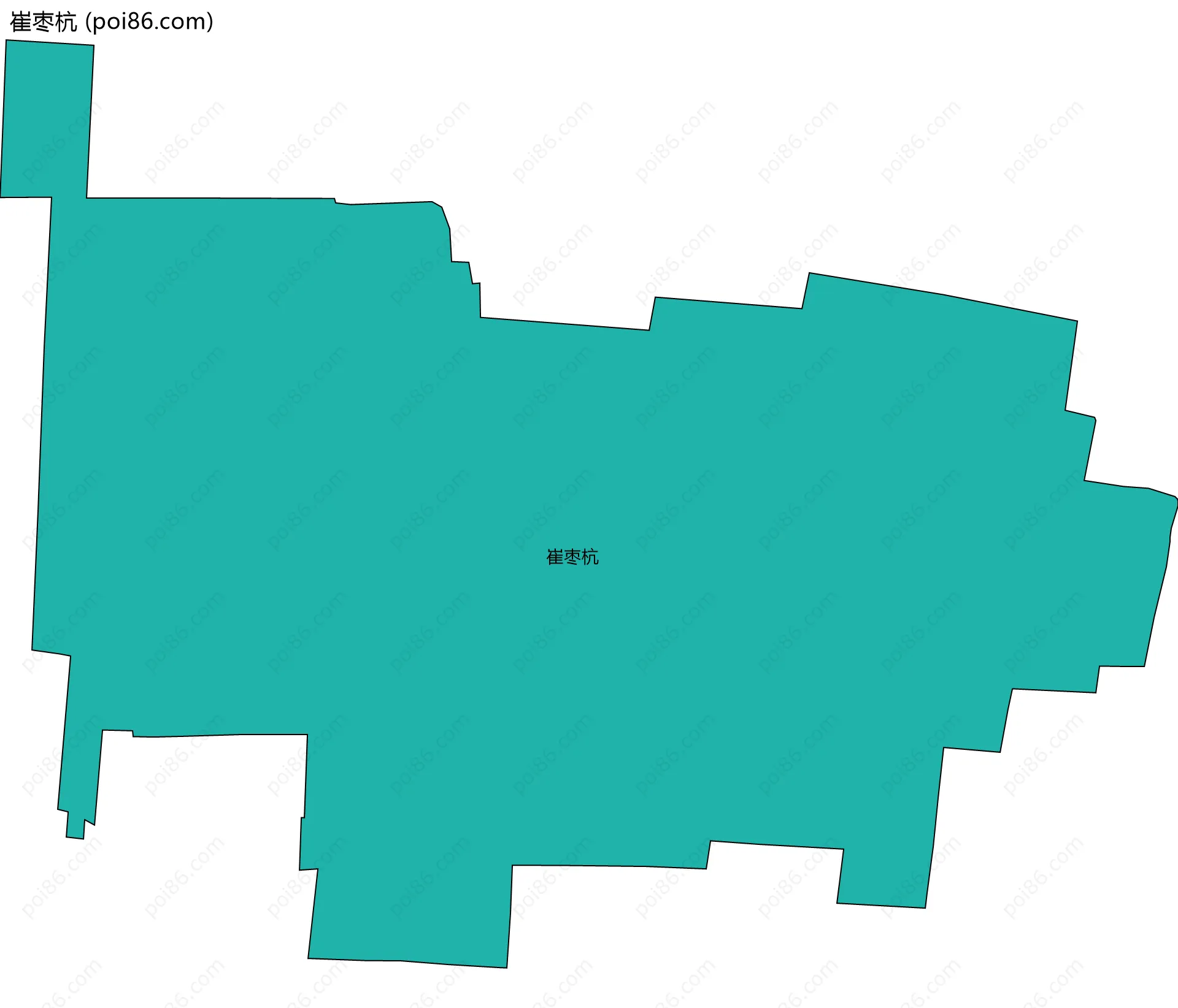 崔枣杭边界地图