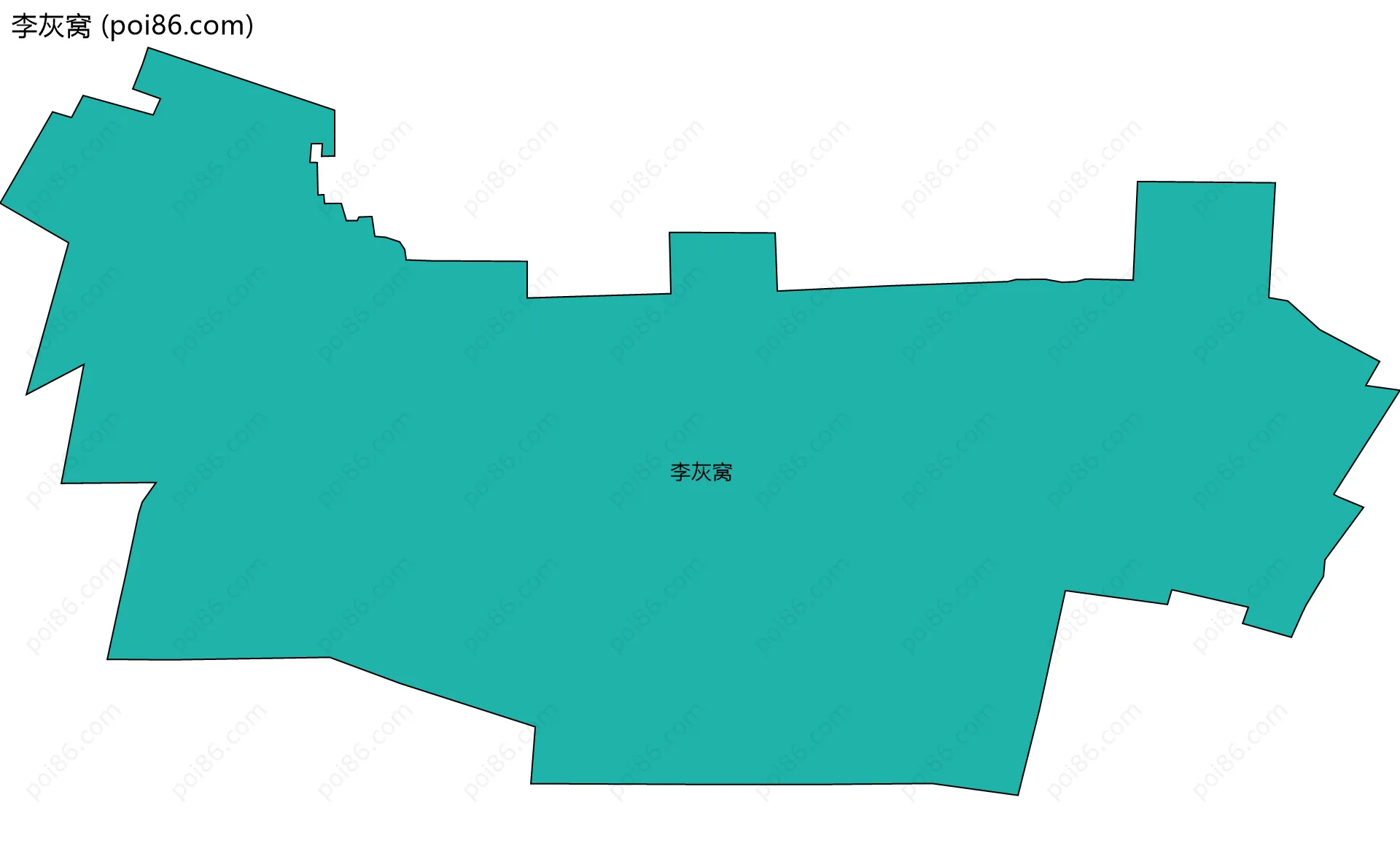 李灰窝边界地图