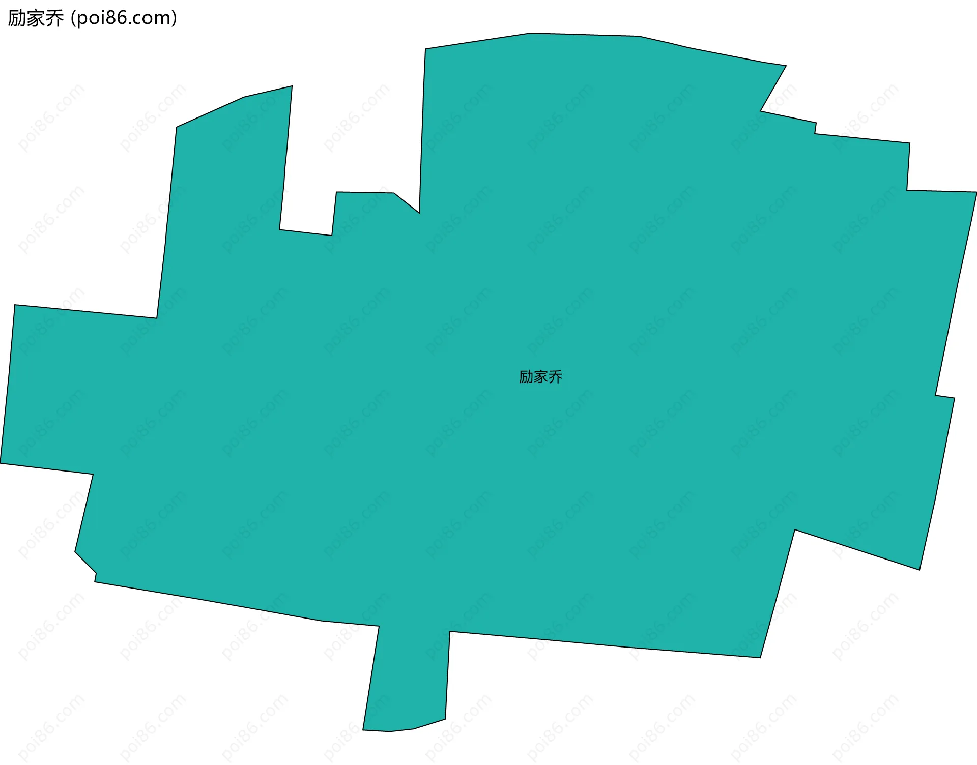励家乔边界地图