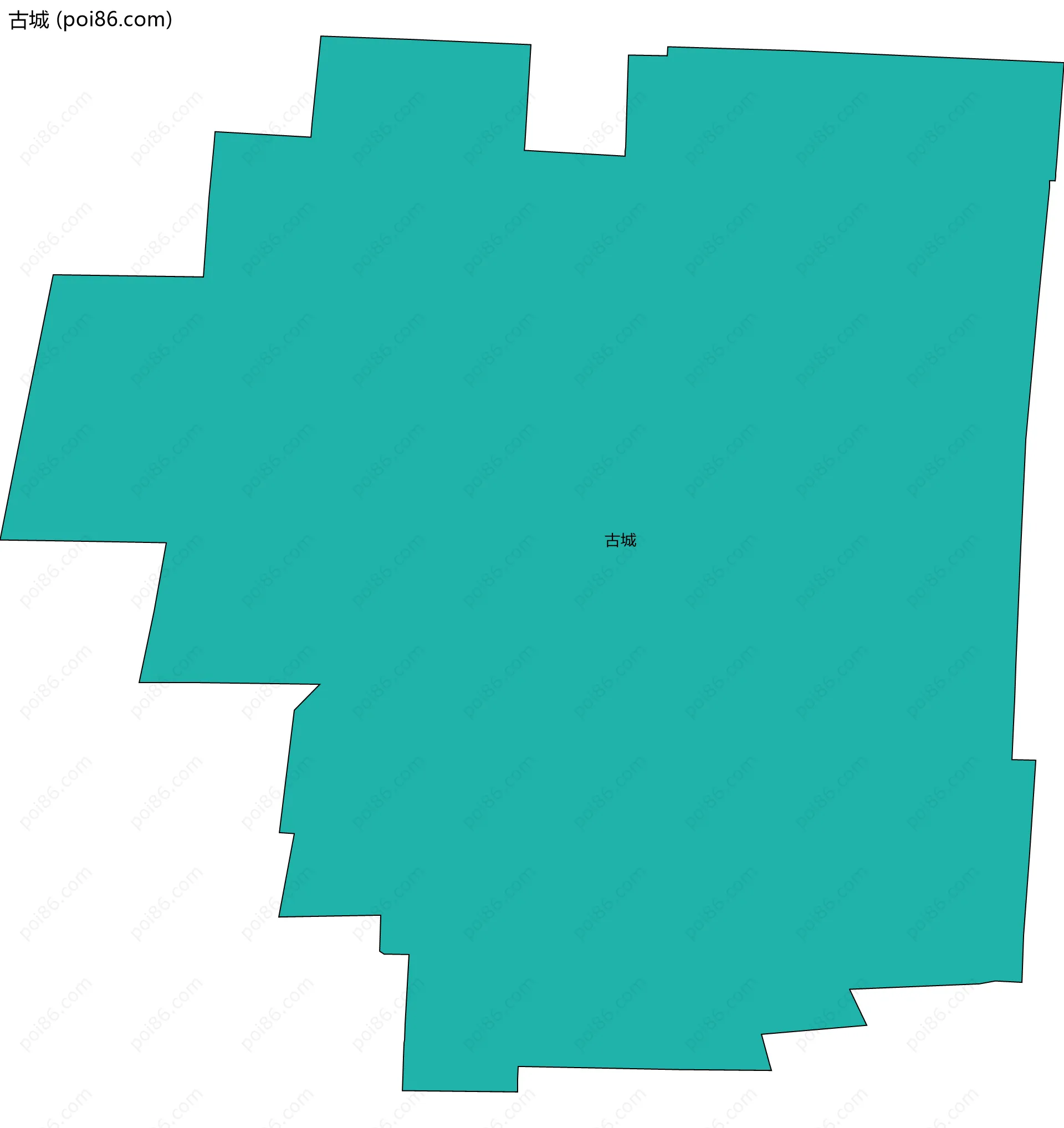 古城边界地图