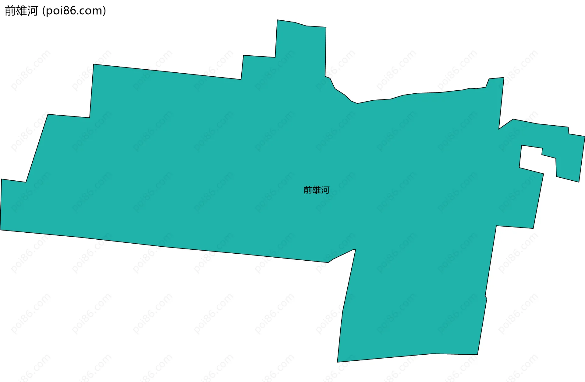 前雄河边界地图