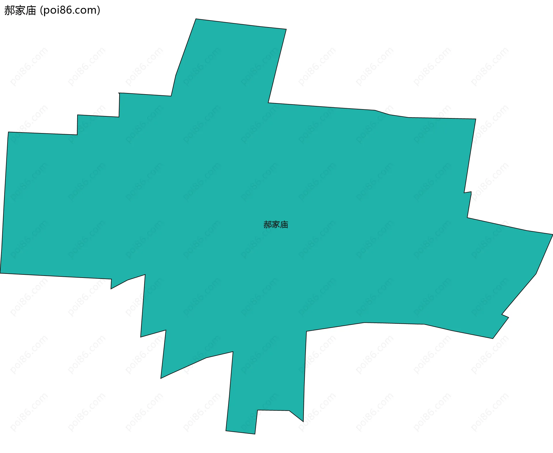 郝家庙边界地图