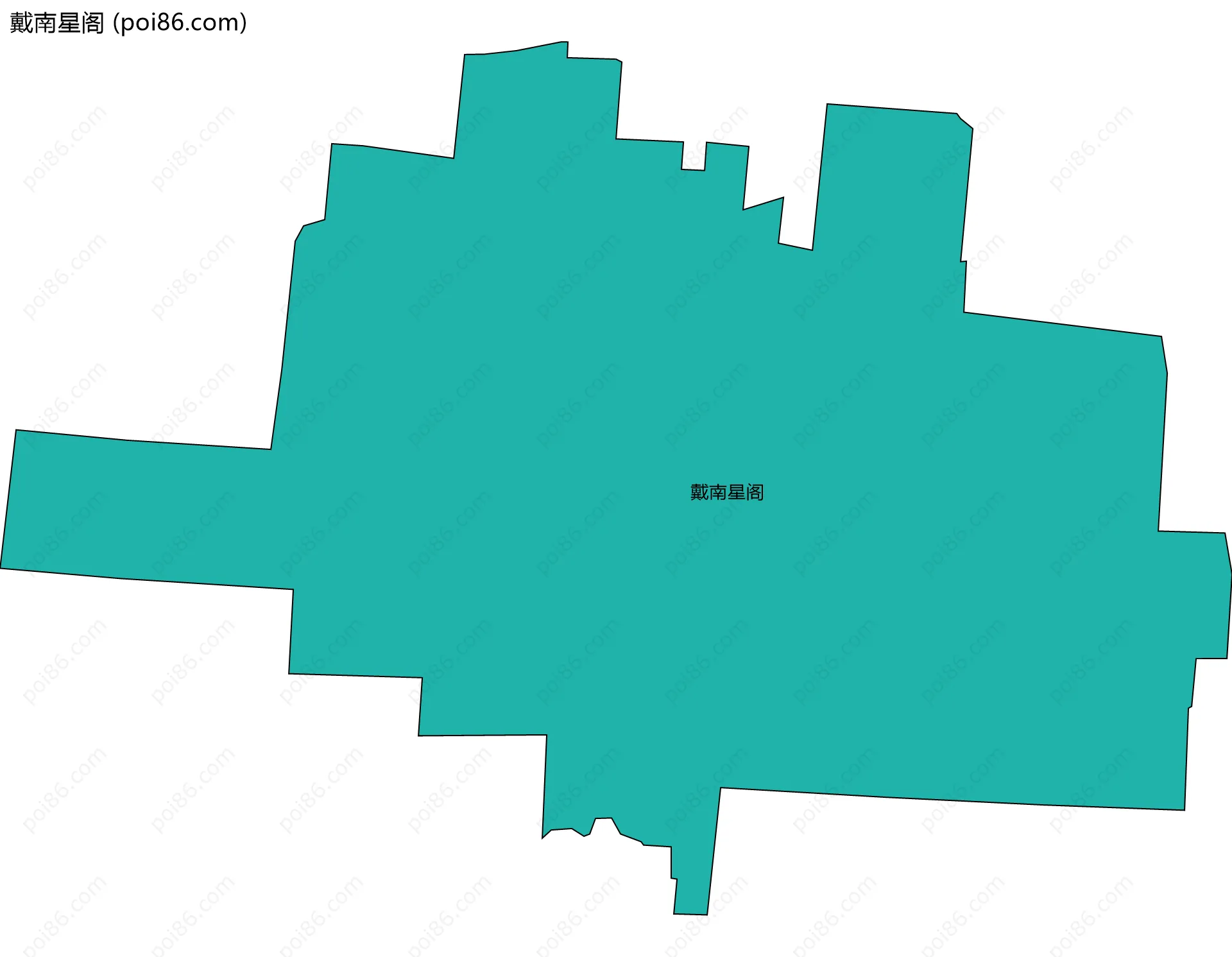 戴南星阁边界地图