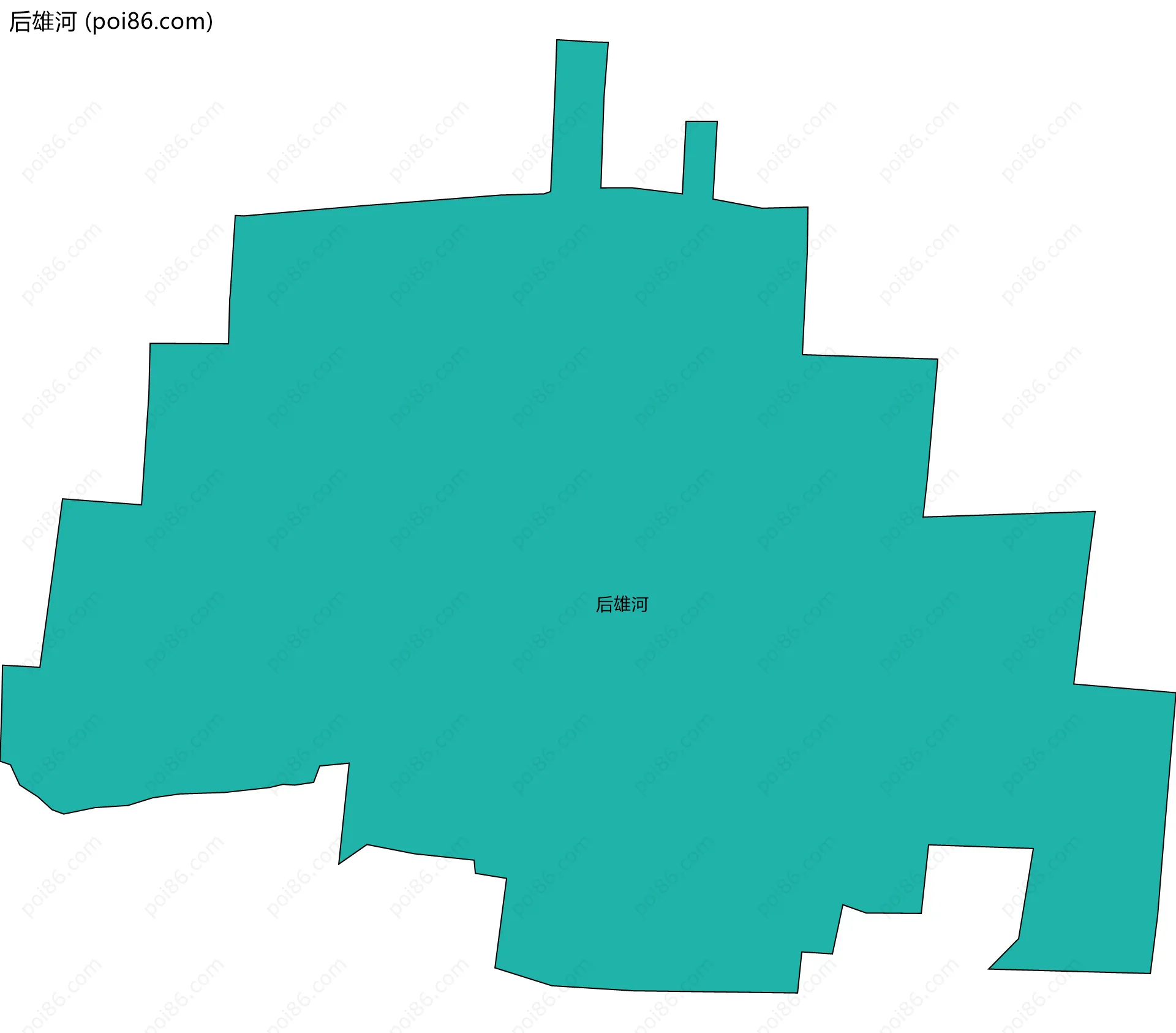 后雄河边界地图