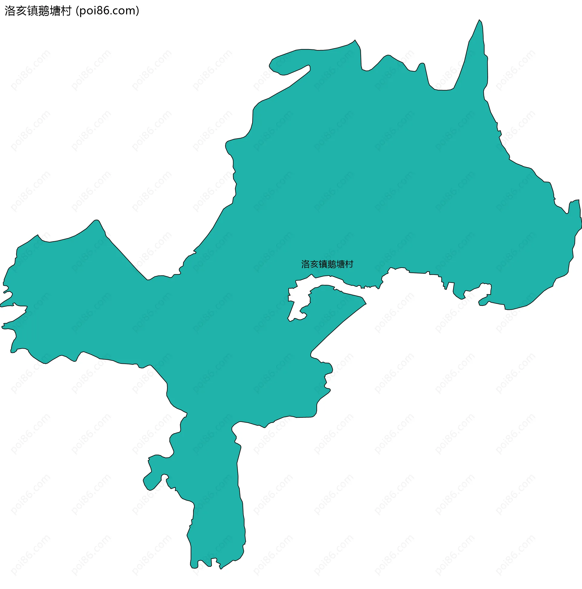 洛亥镇鹅塘村边界地图