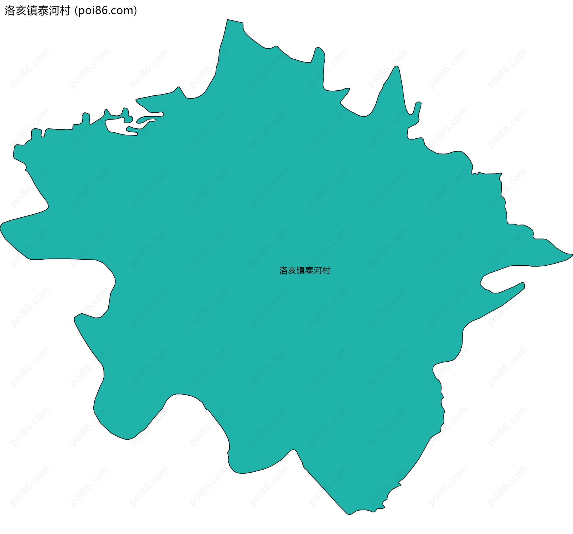 洛亥镇泰河村边界地图