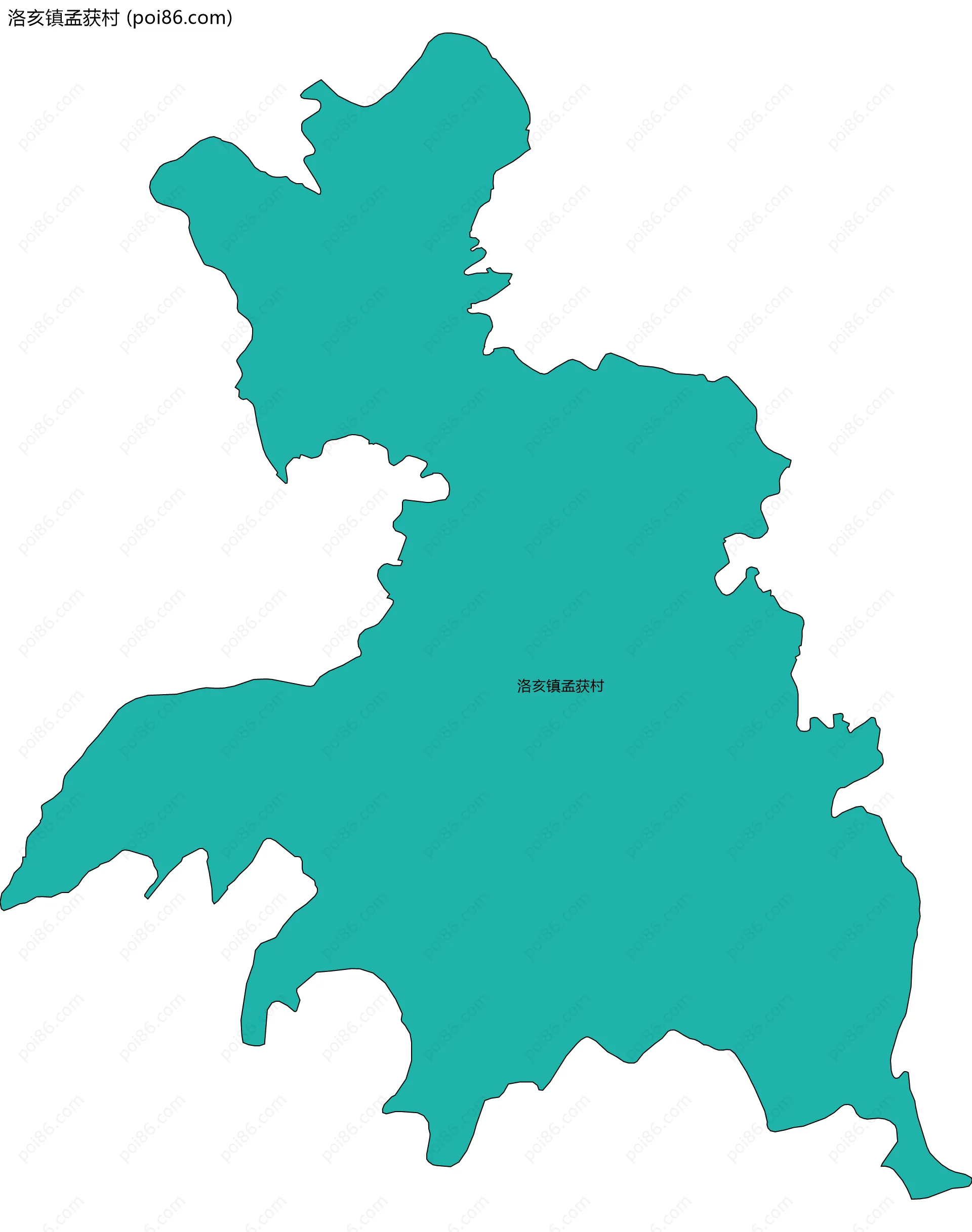 洛亥镇孟获村边界地图