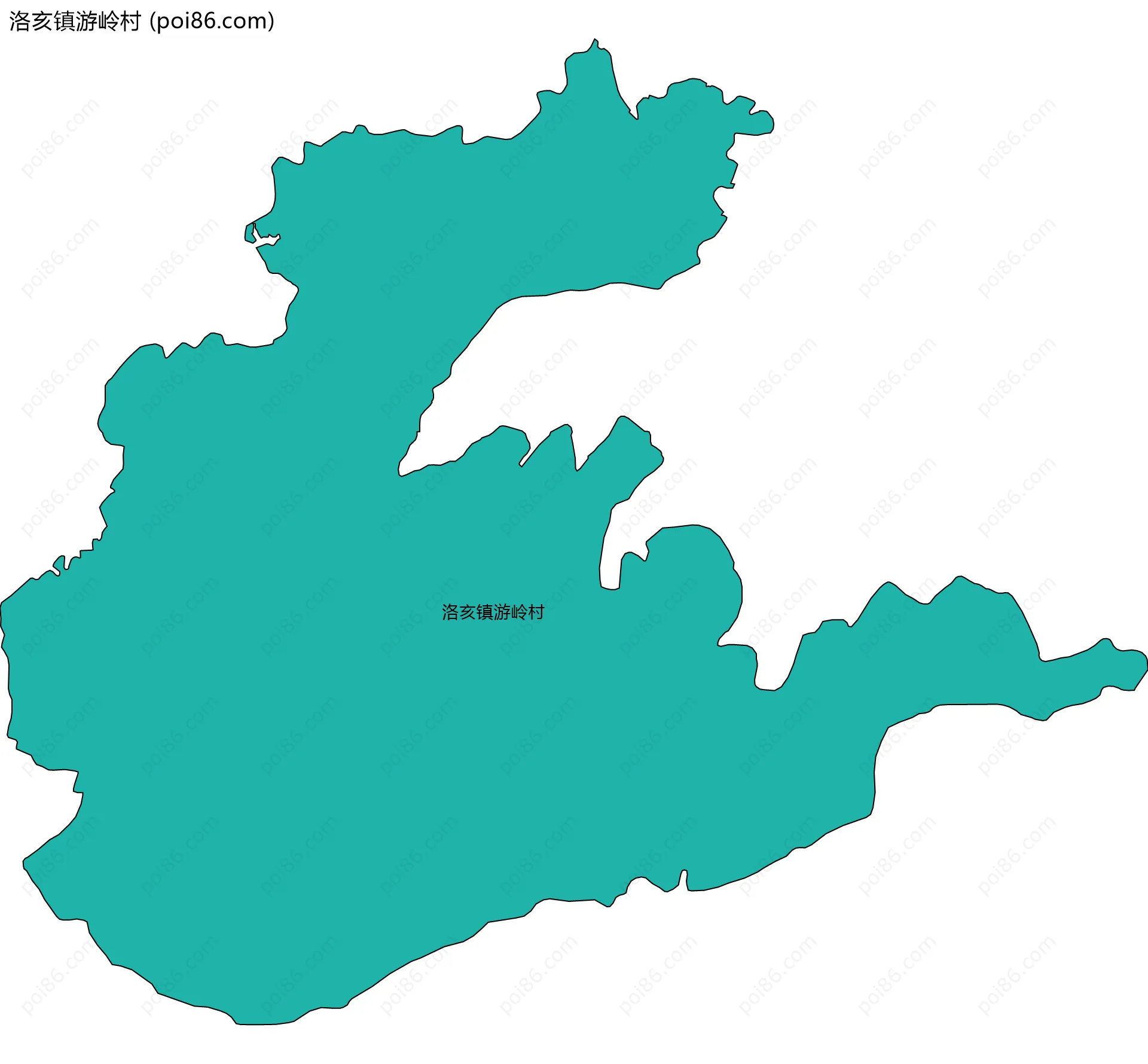 洛亥镇游岭村边界地图