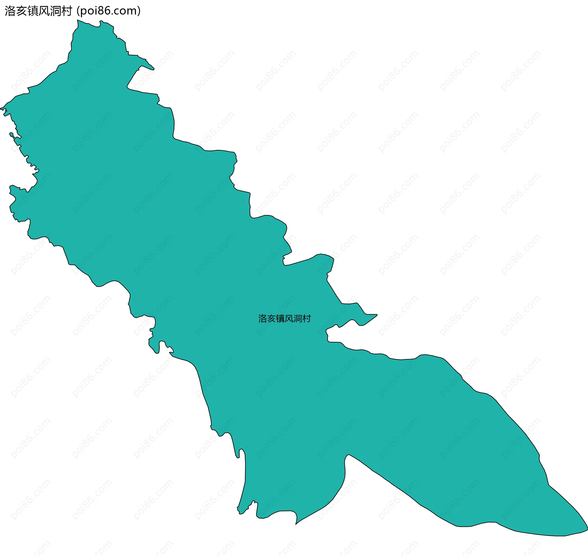 洛亥镇风洞村边界地图