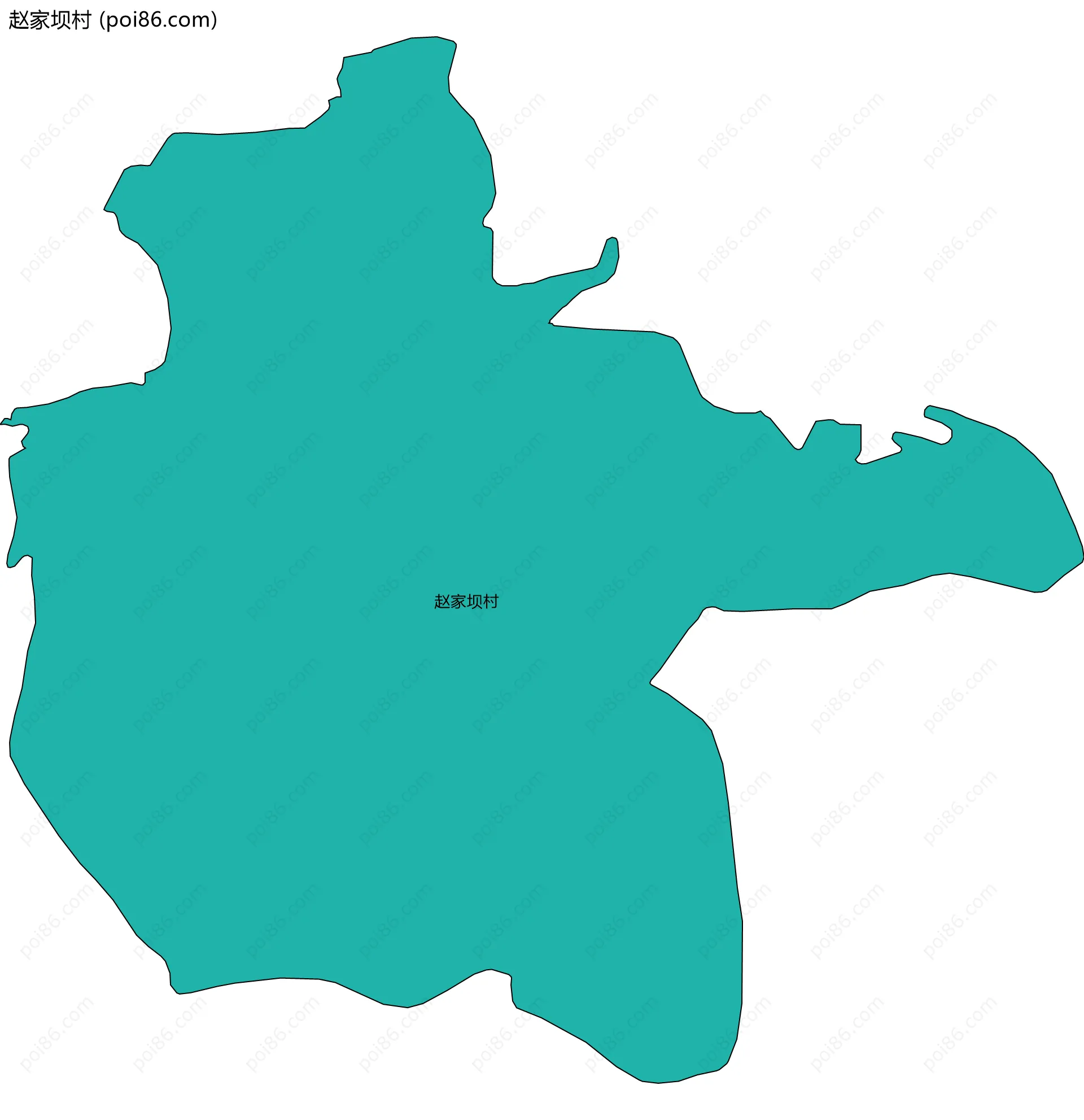 赵家坝村边界地图