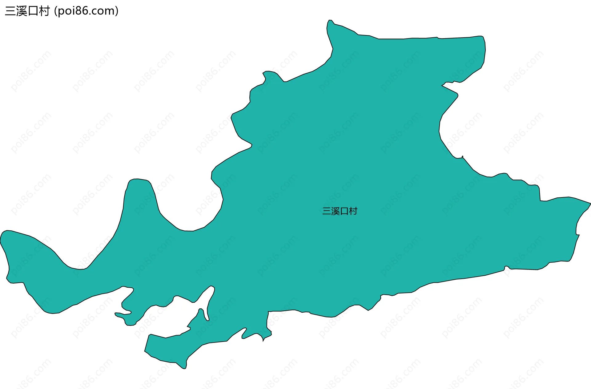 三溪口村边界地图