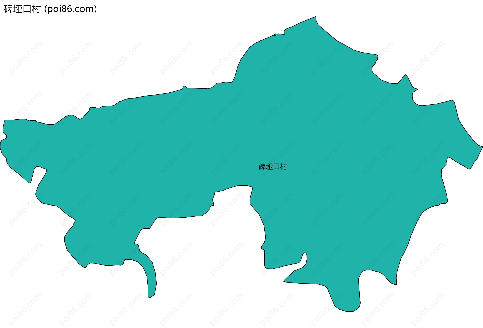 碑垭口村边界地图