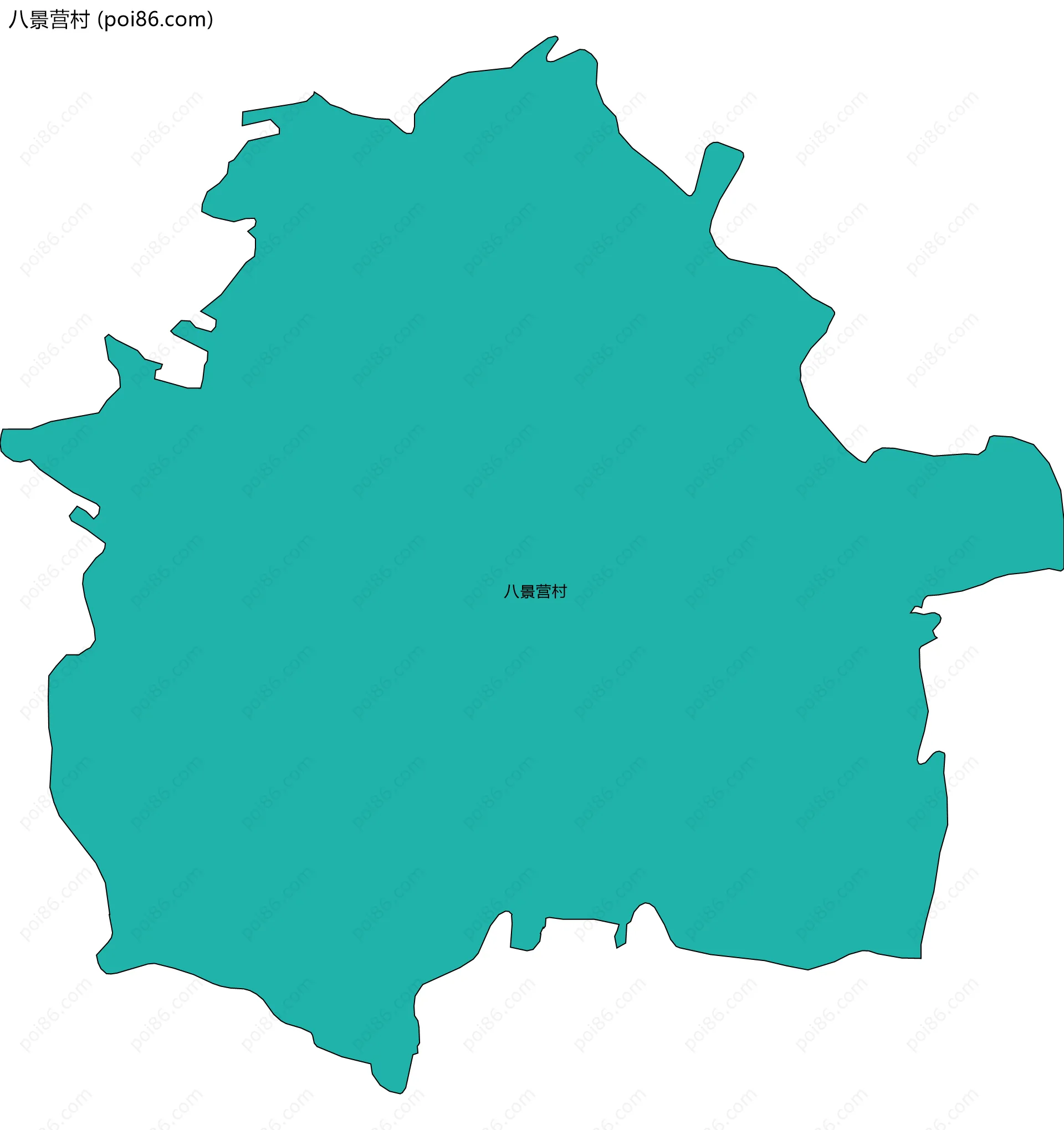 八景营村边界地图
