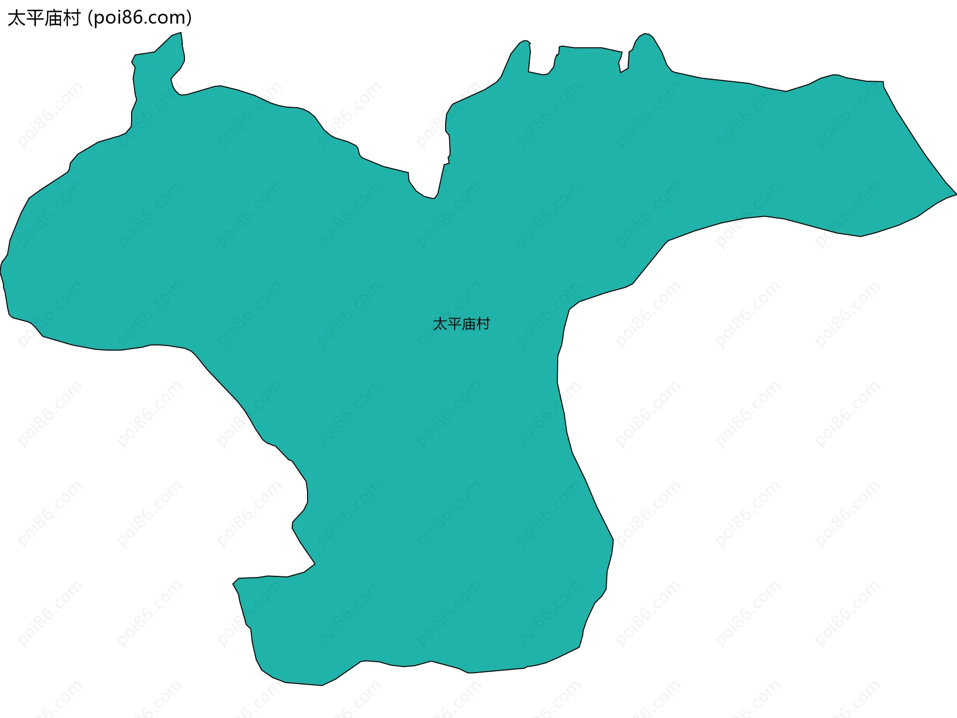 太平庙村边界地图
