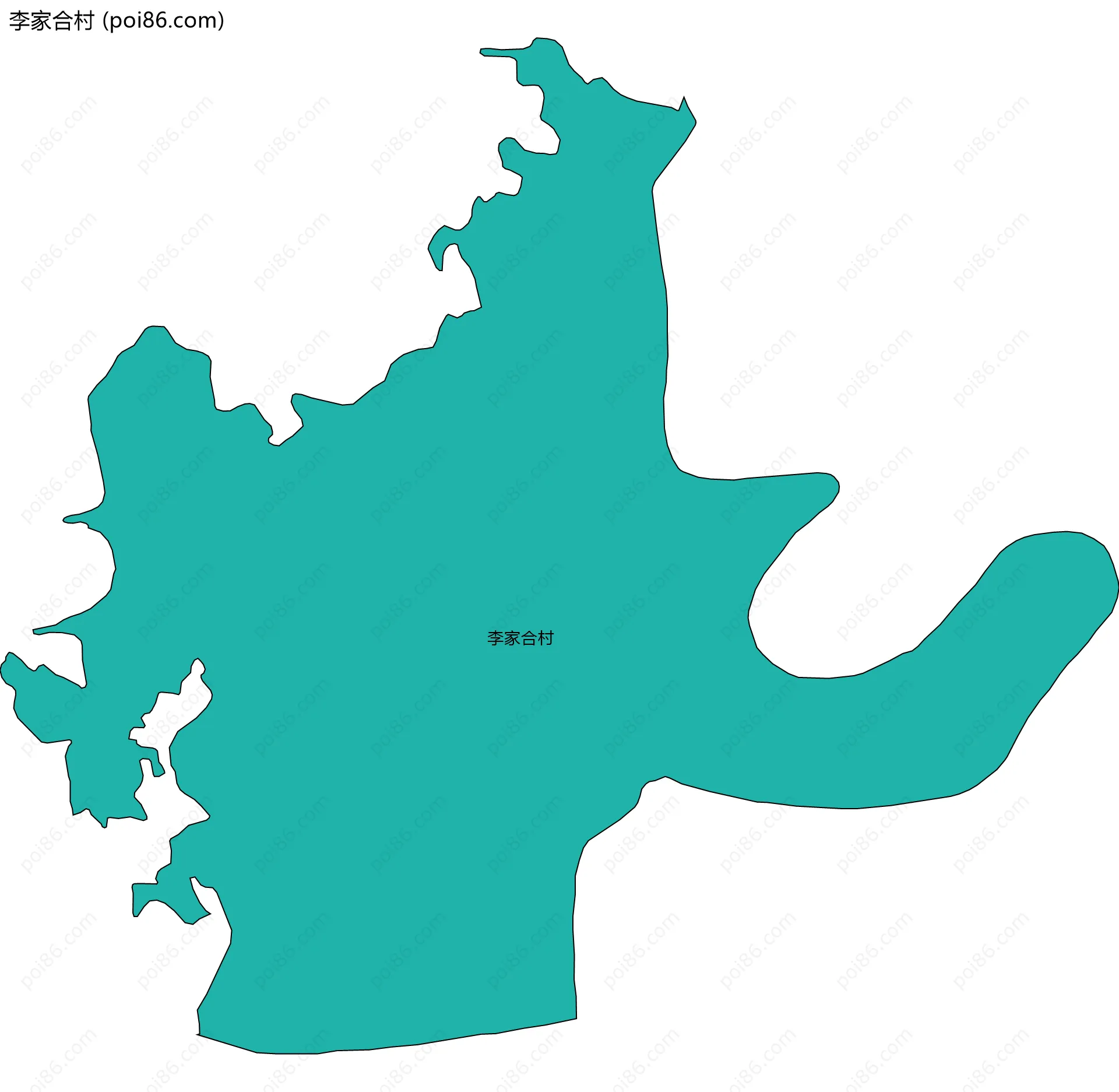 李家合村边界地图