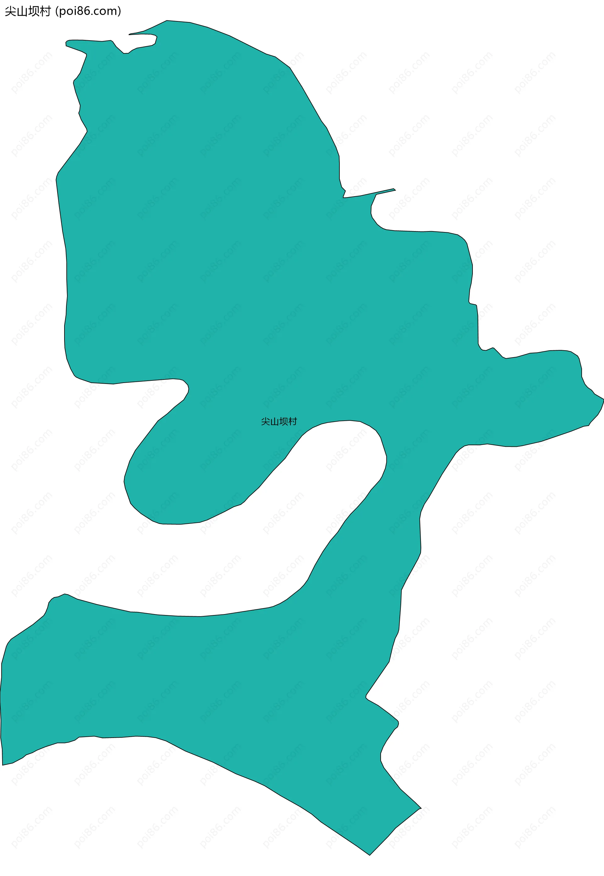 尖山坝村边界地图