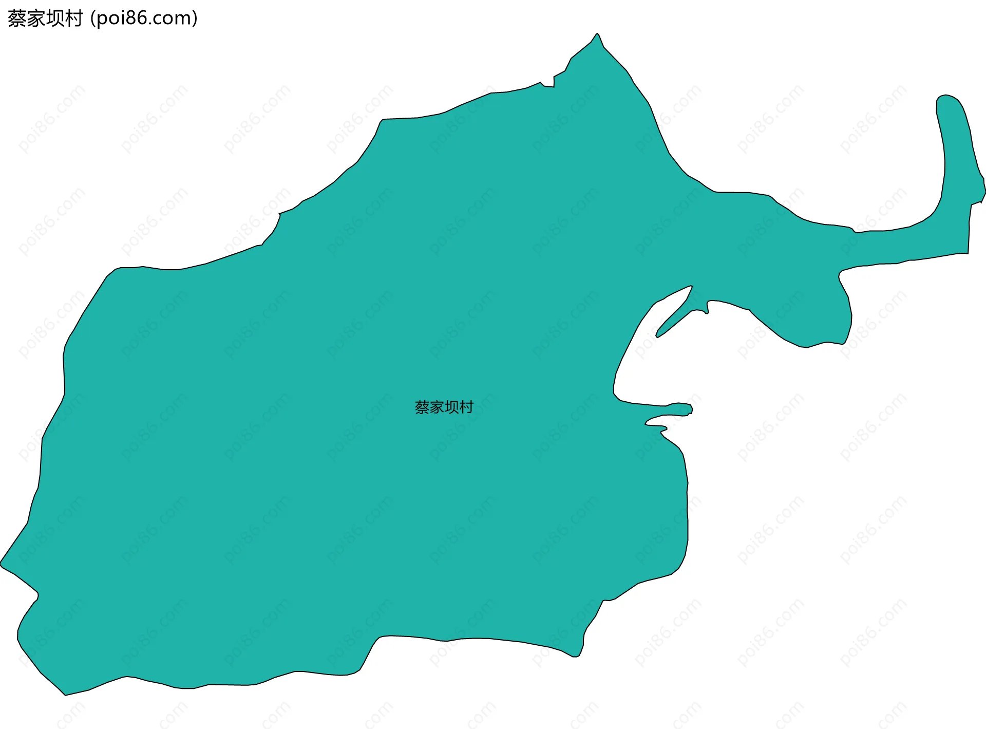 蔡家坝村边界地图